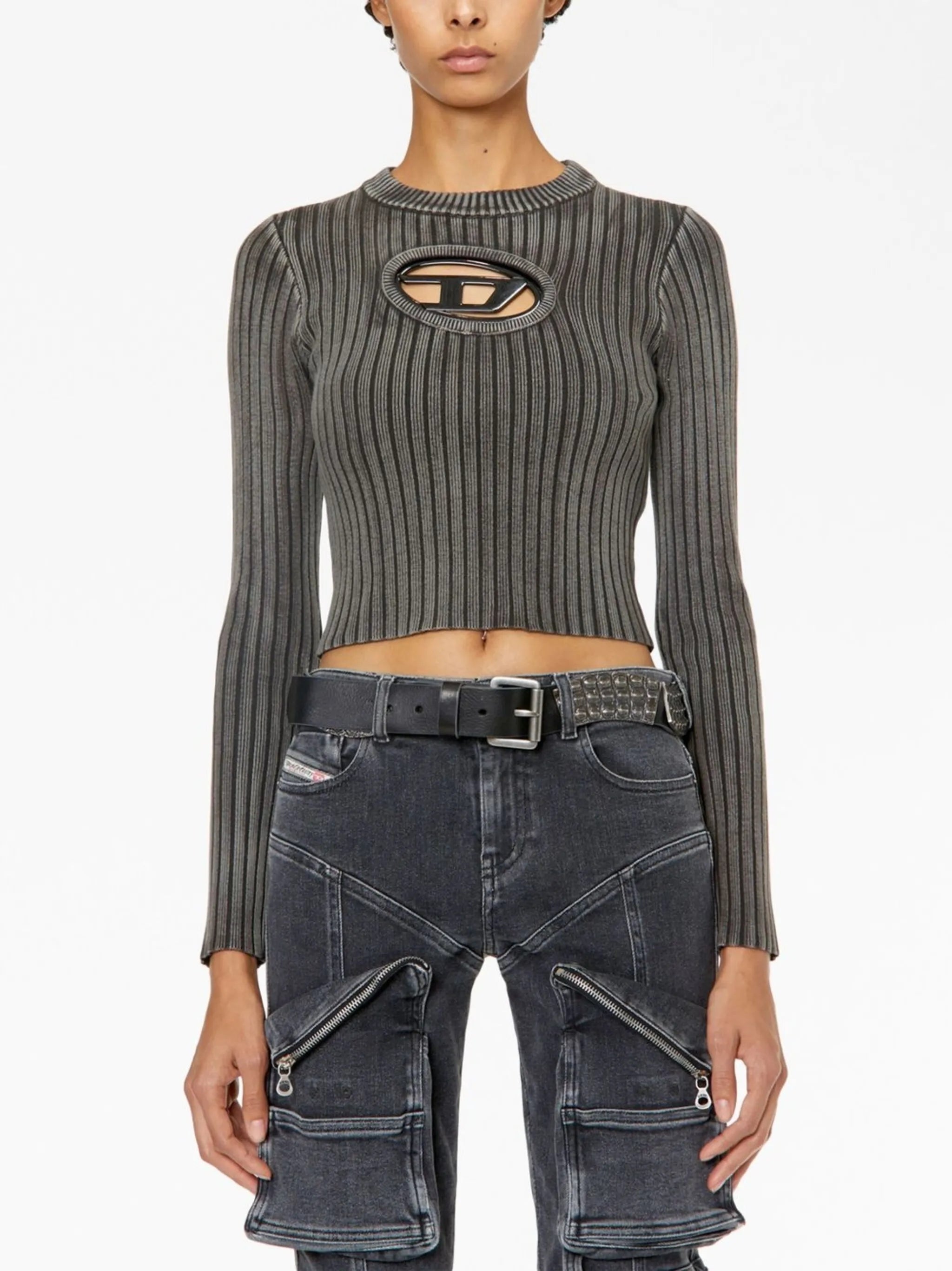 M-Arjory cut-out knitted jumper