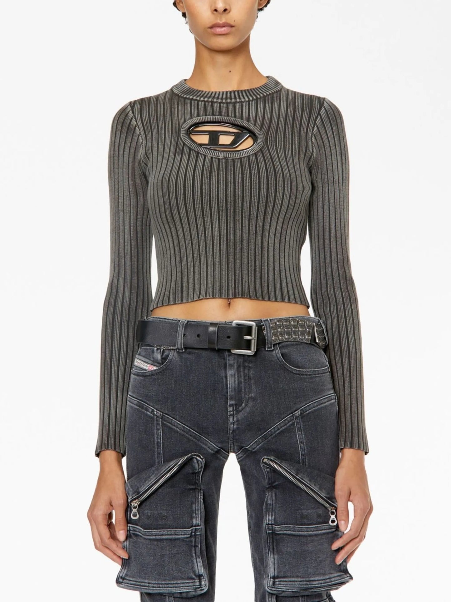 M-Arjory cut-out knitted jumper