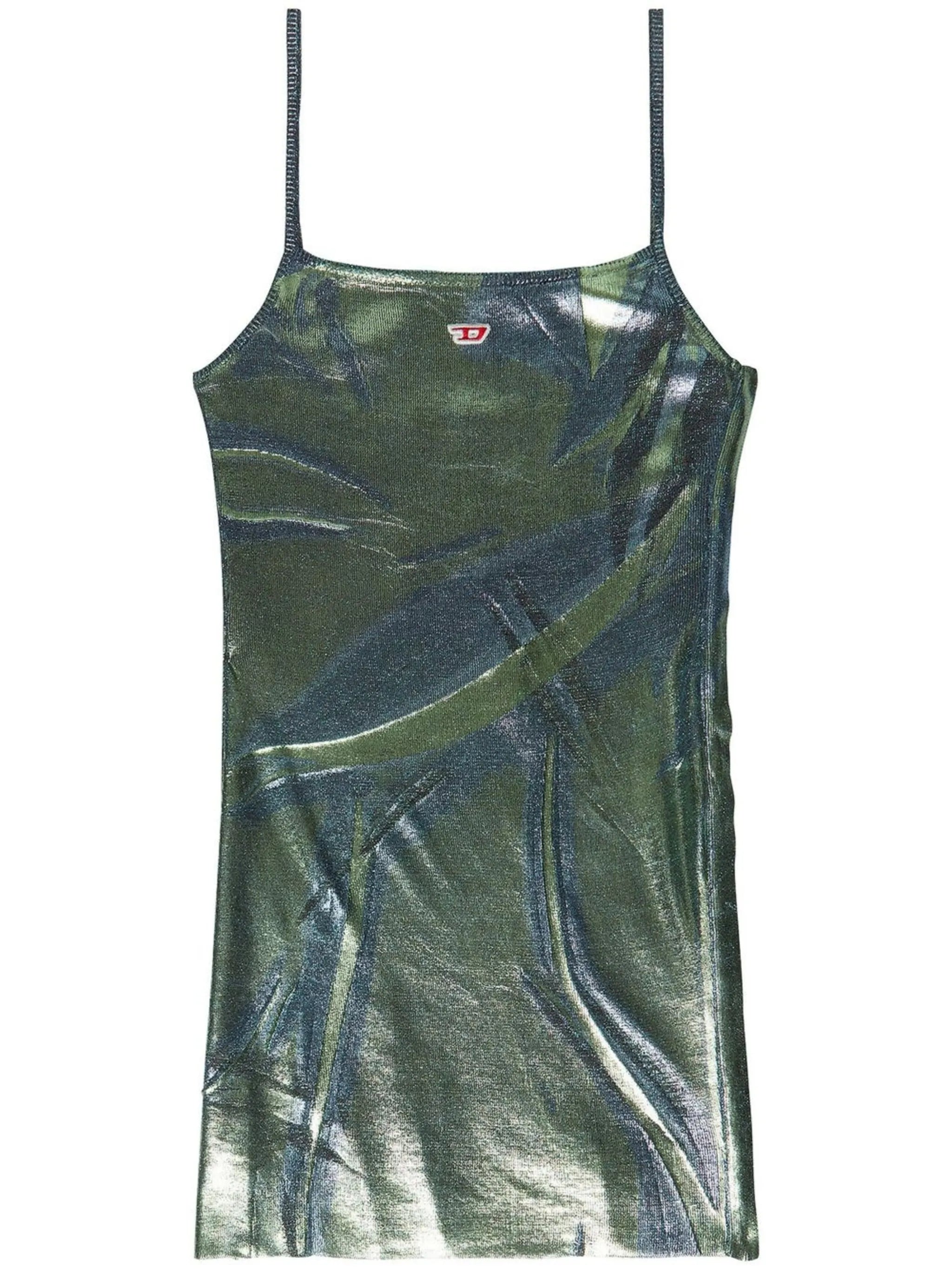 metallic-effect mini dress