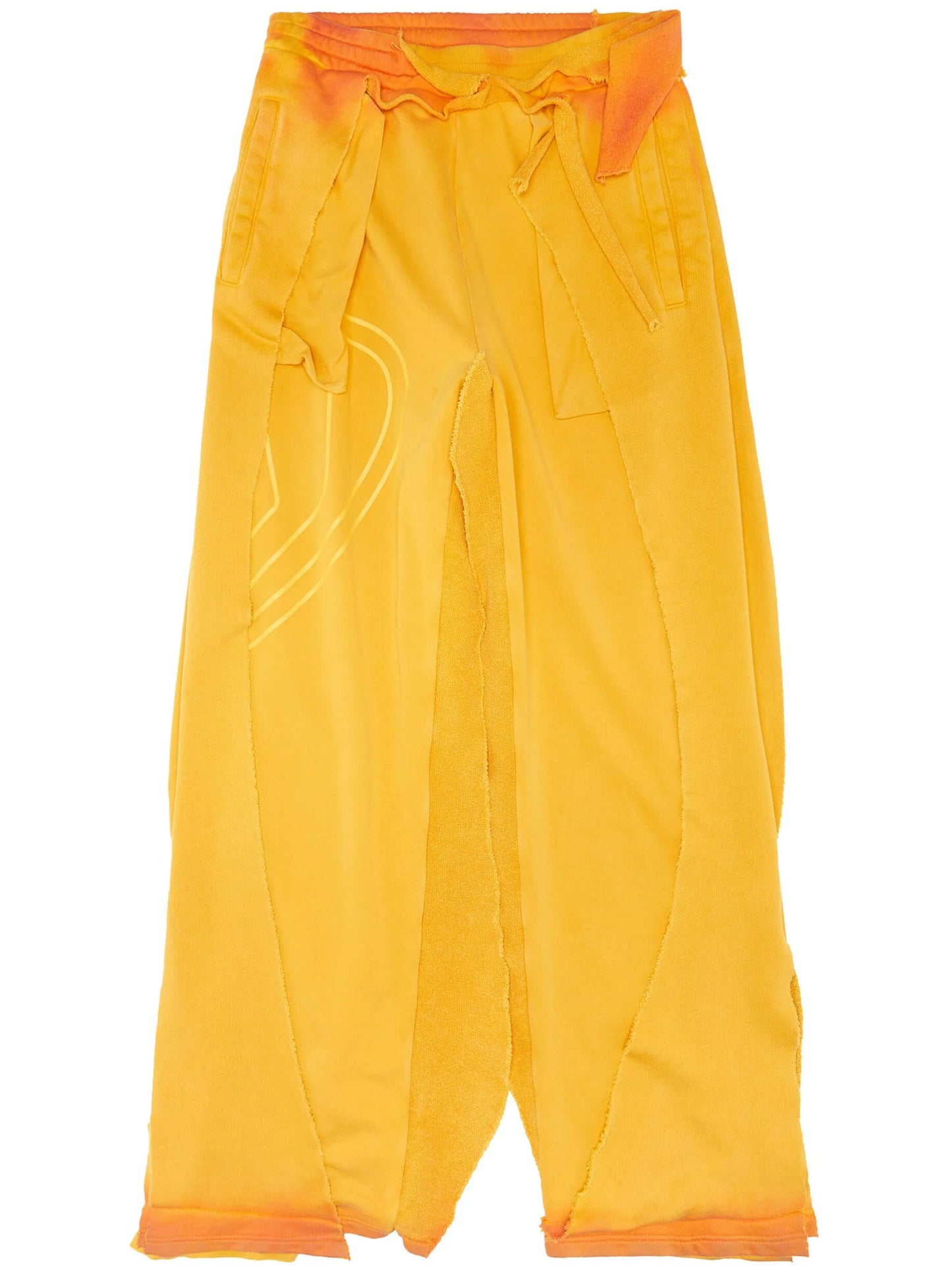 raw-cut wide-leg trousers