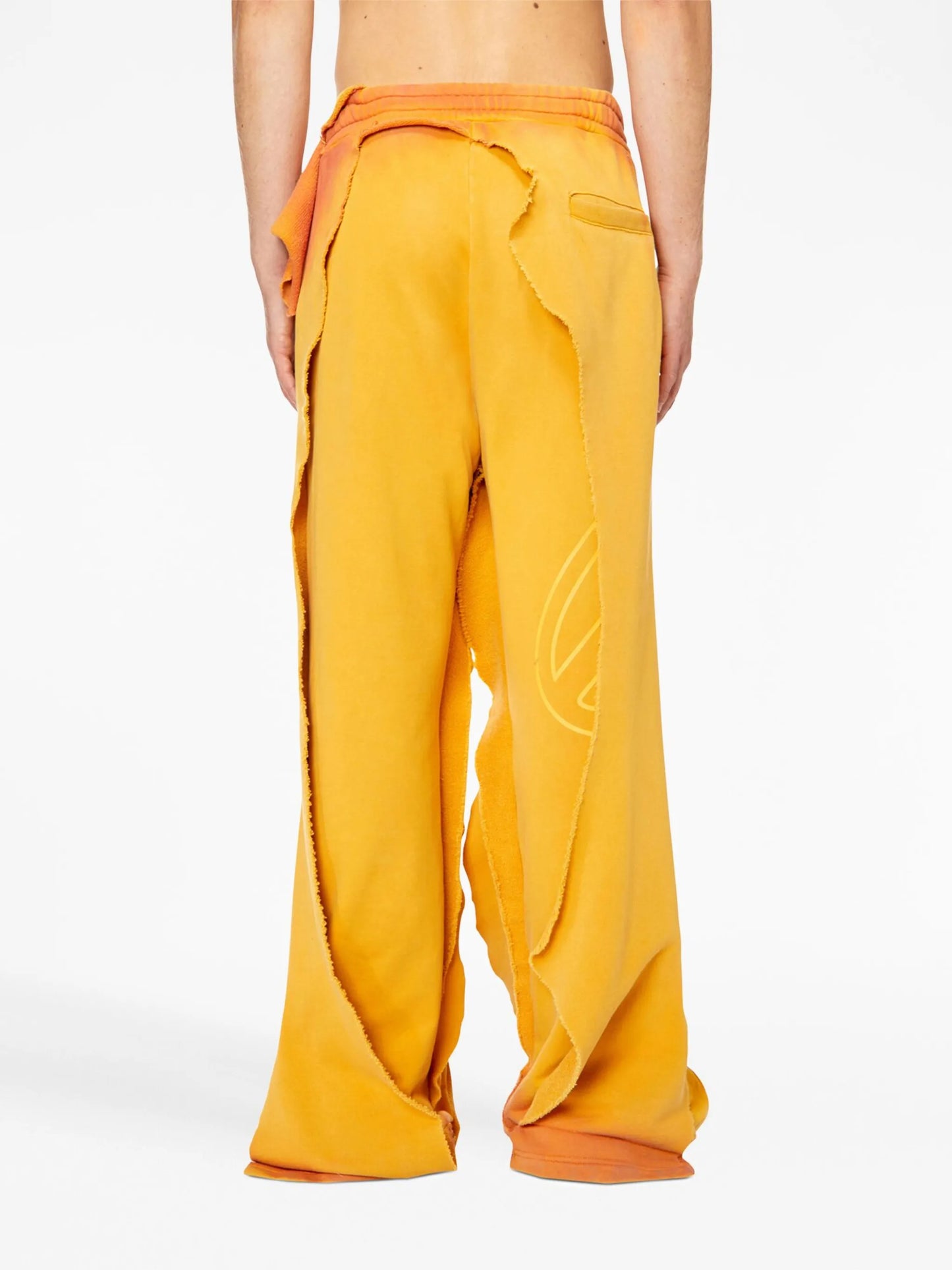 raw-cut wide-leg trousers