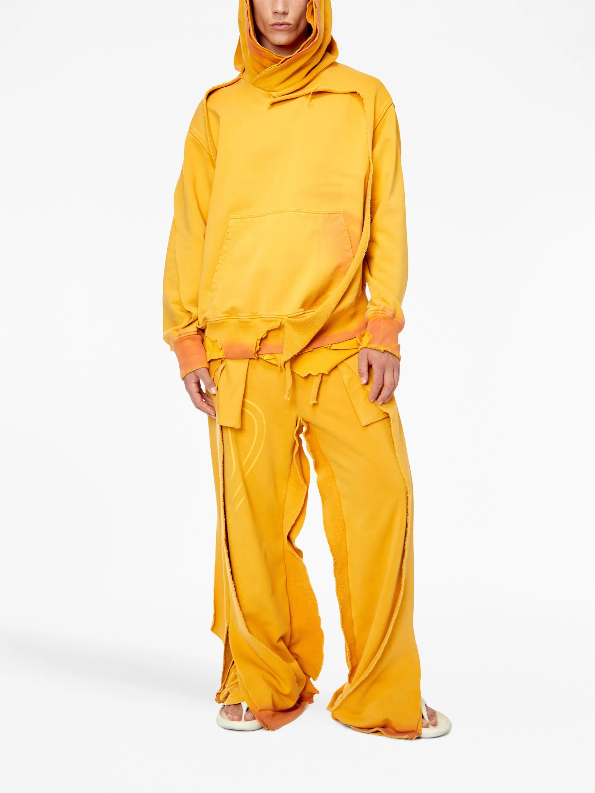 raw-cut wide-leg trousers