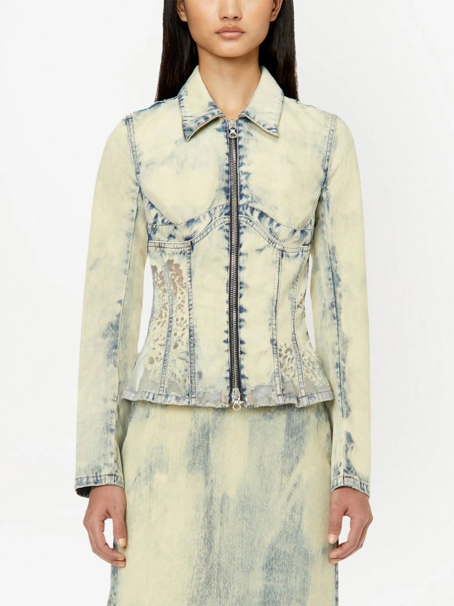 zipped bomber jacket