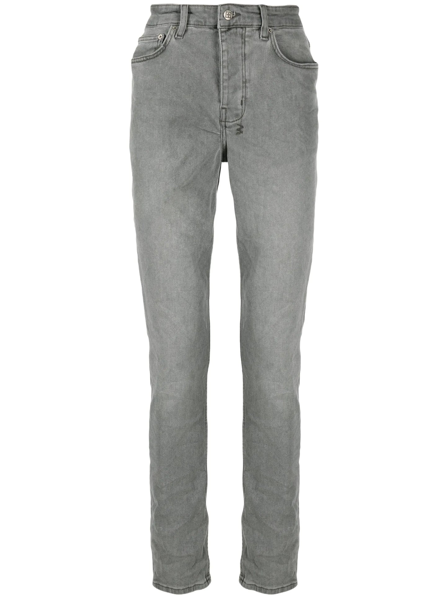 mid-rise stonewashed jeans