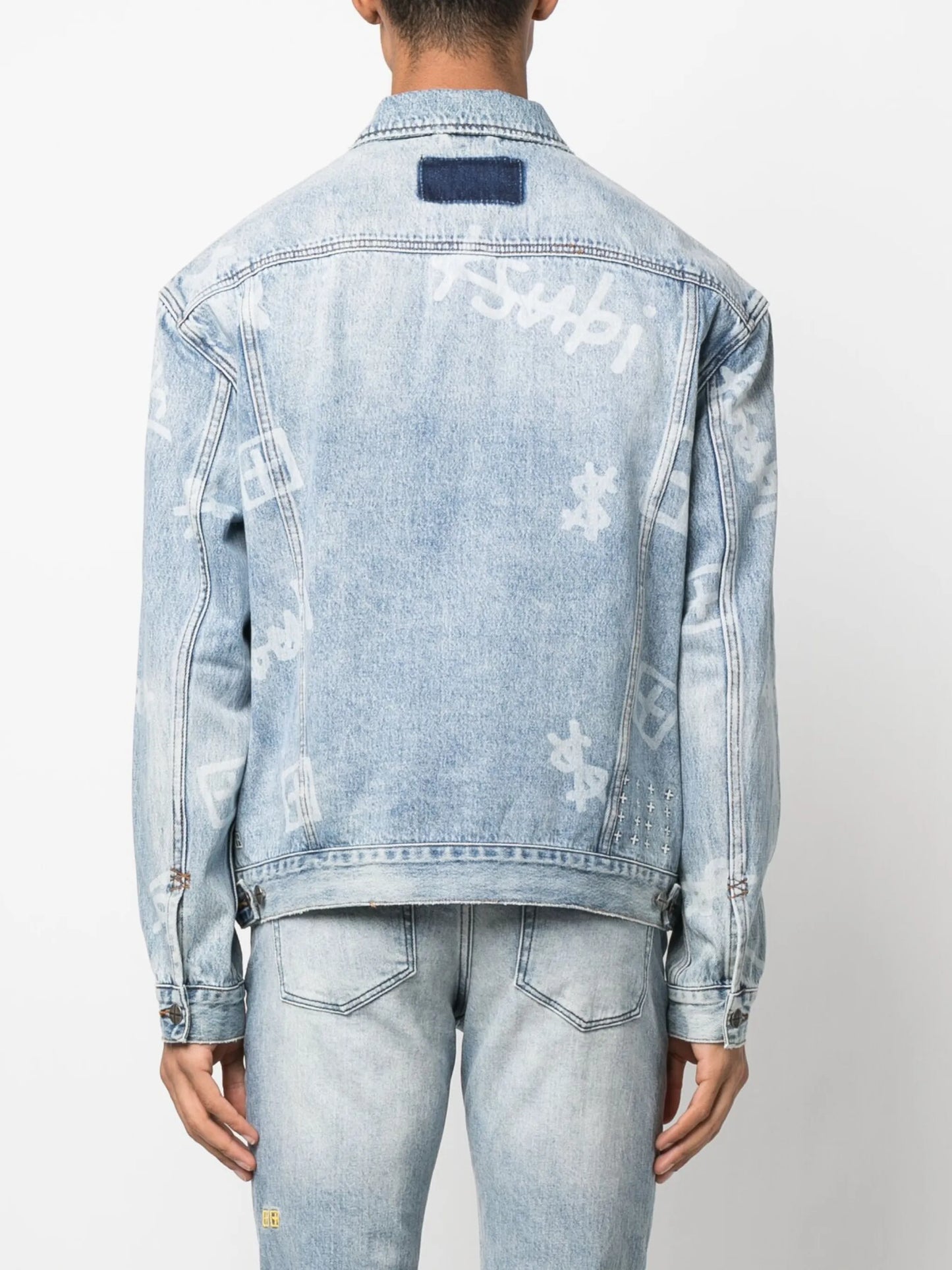 logo-print denim jacket