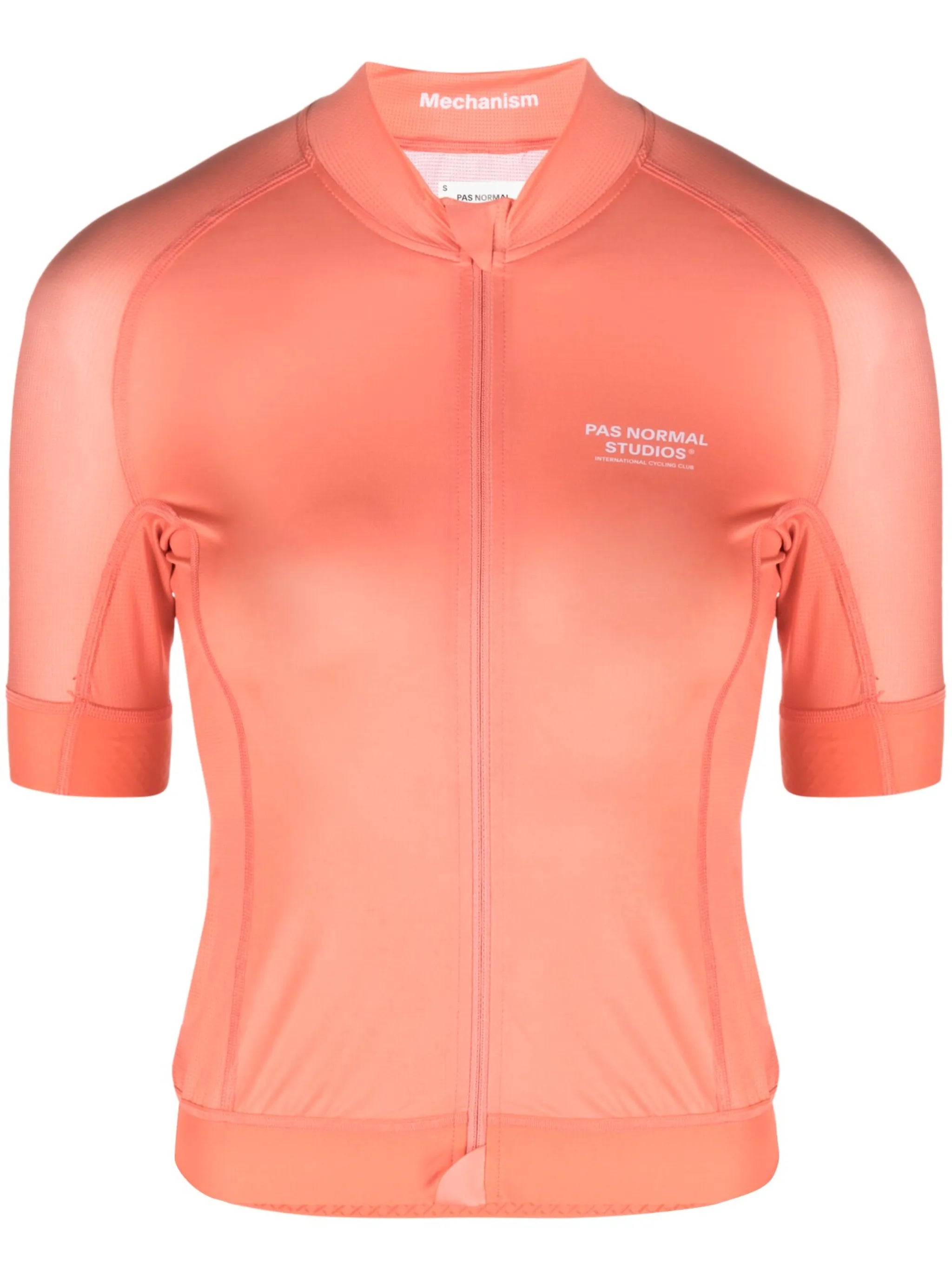 short-sleeve zip-up top