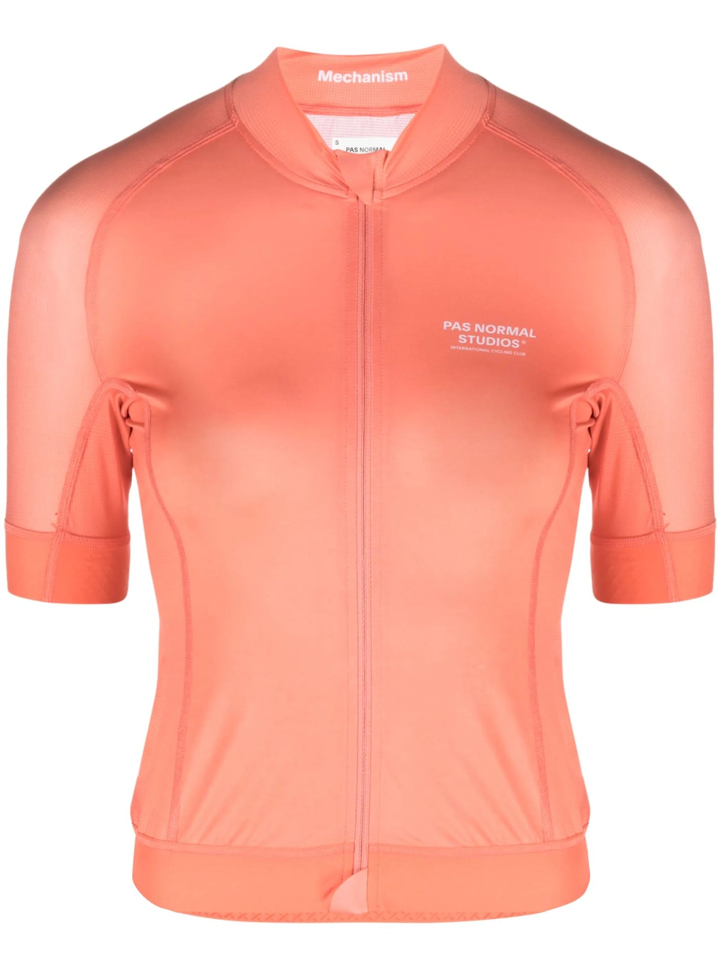 short-sleeve zip-up top
