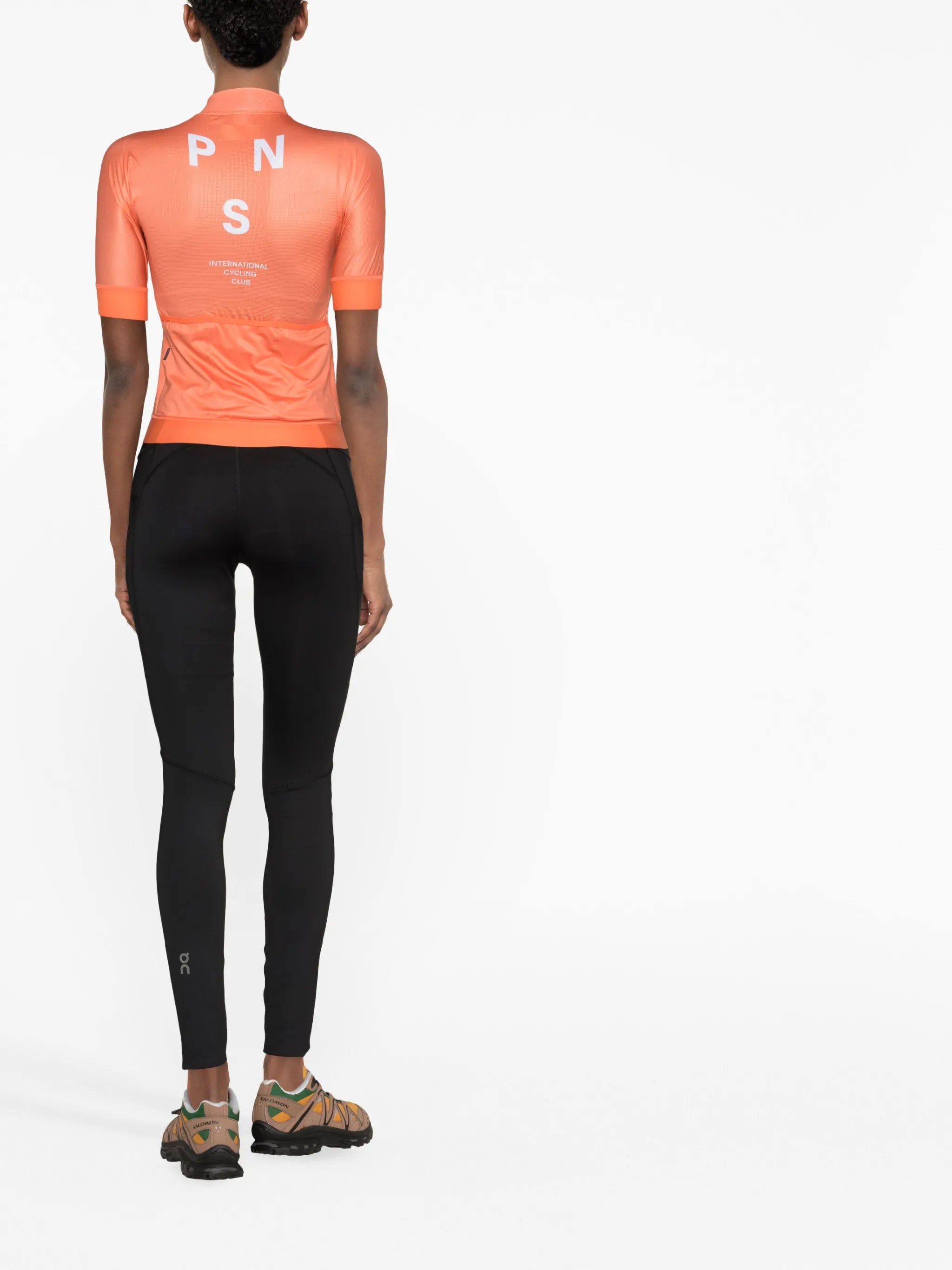 short-sleeve zip-up top