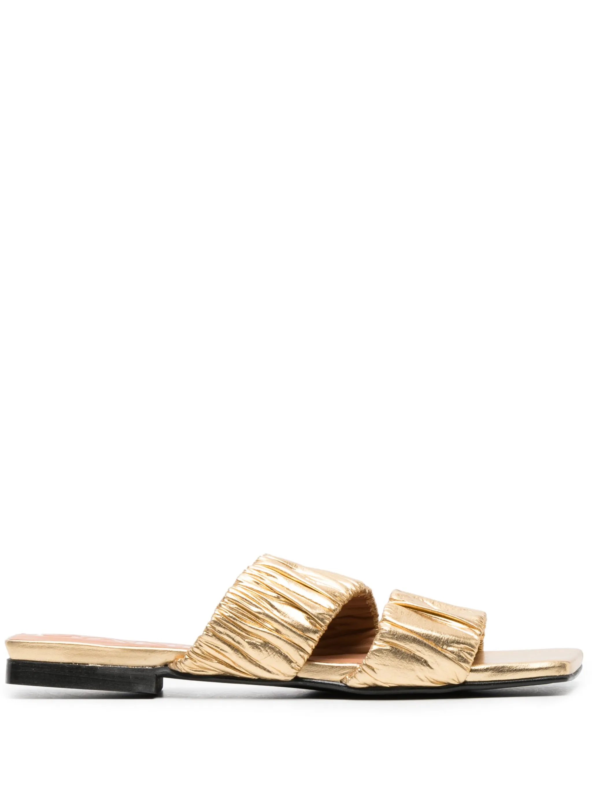 Smock two-strap sandals