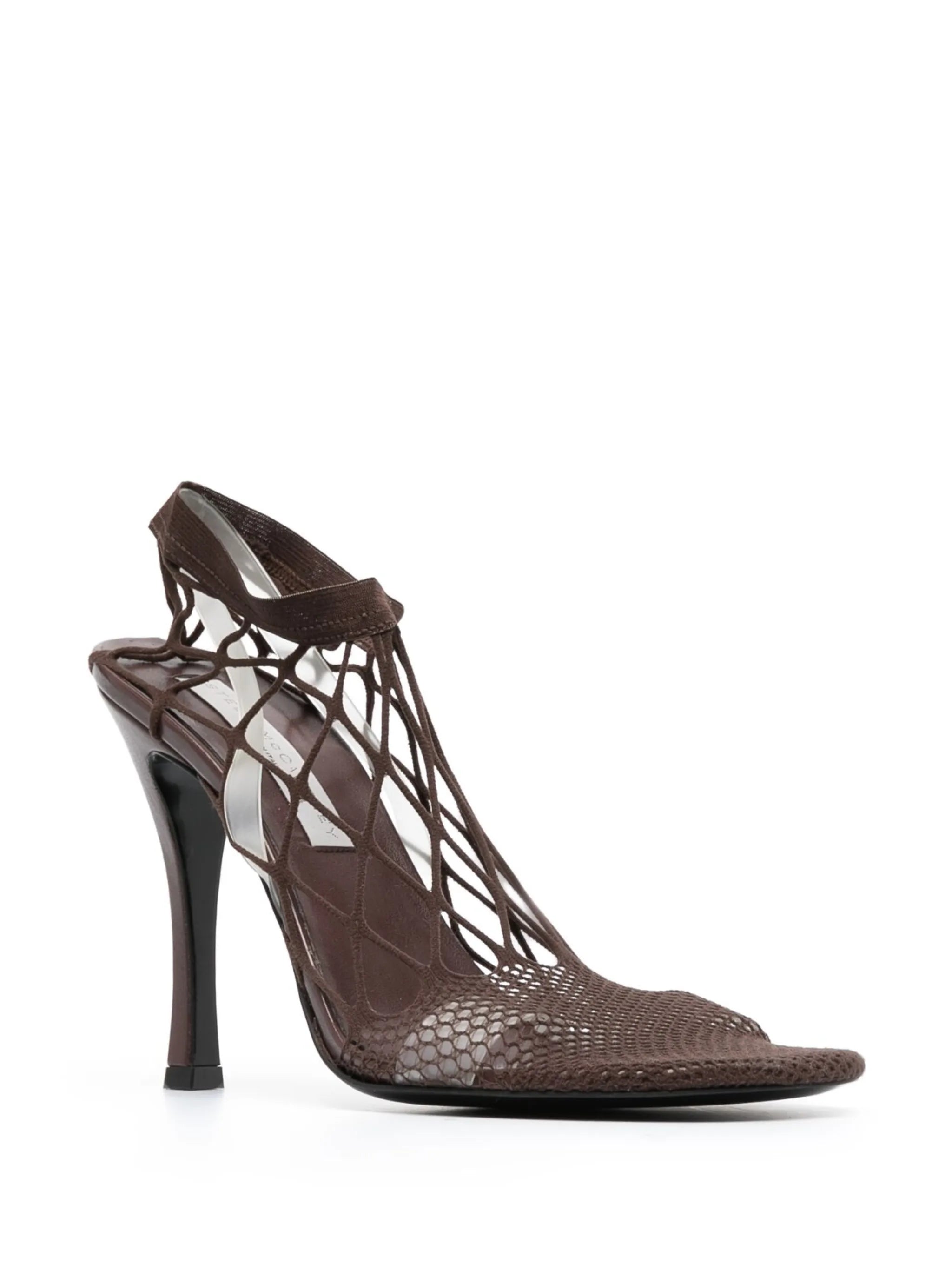 115mm high heel knitted sandals