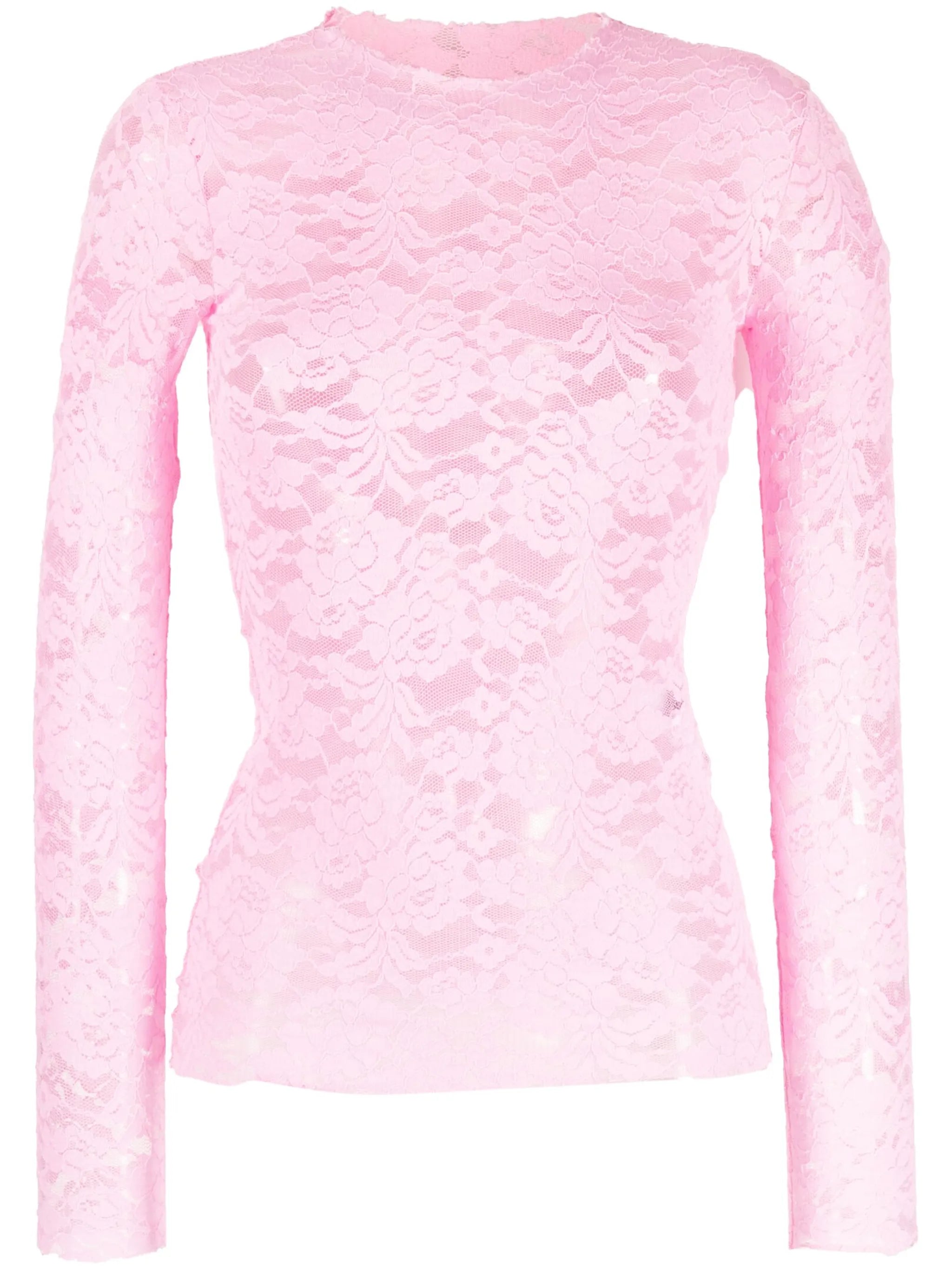 floral-lace long-sleeve top