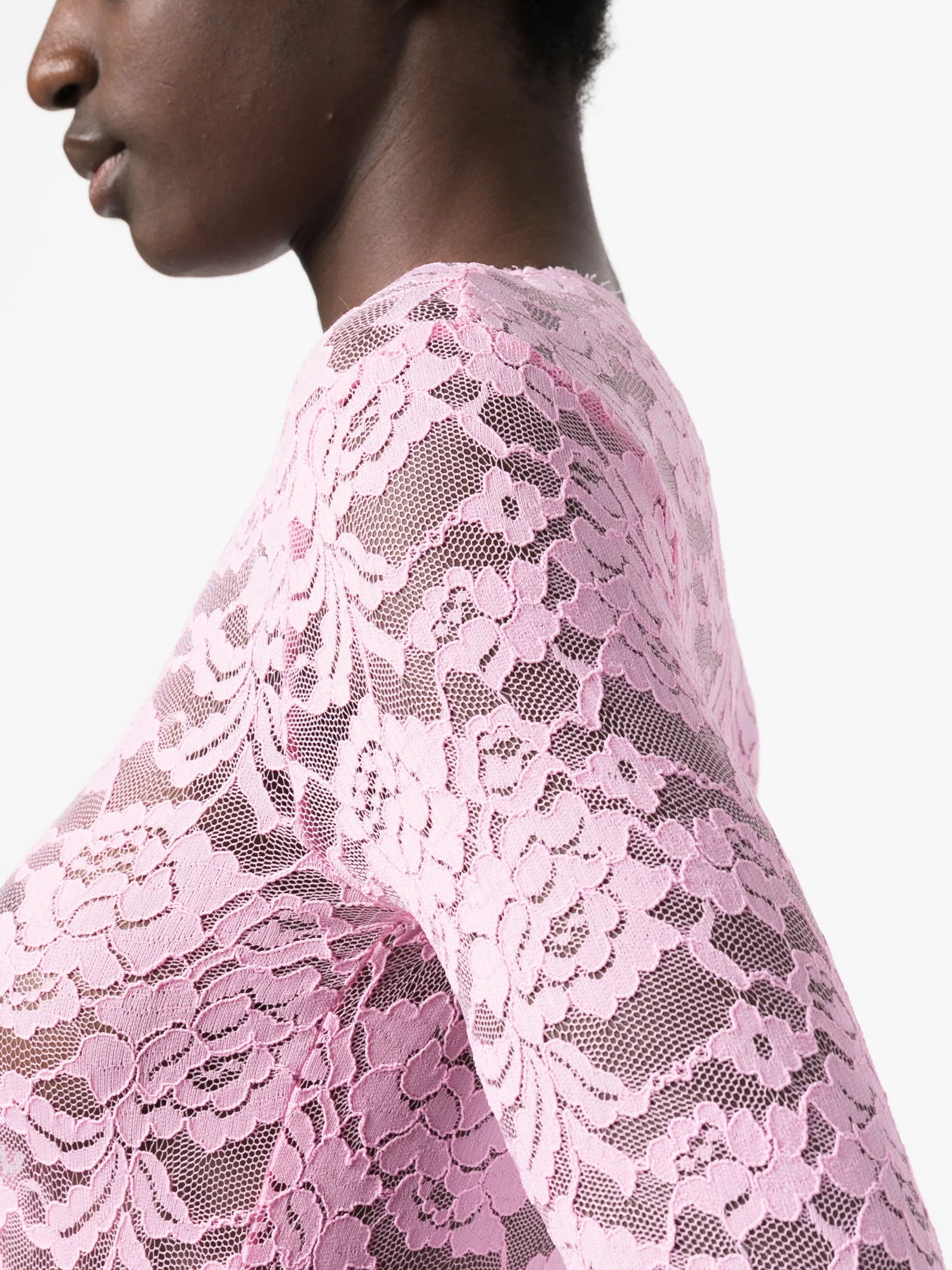floral-lace long-sleeve top