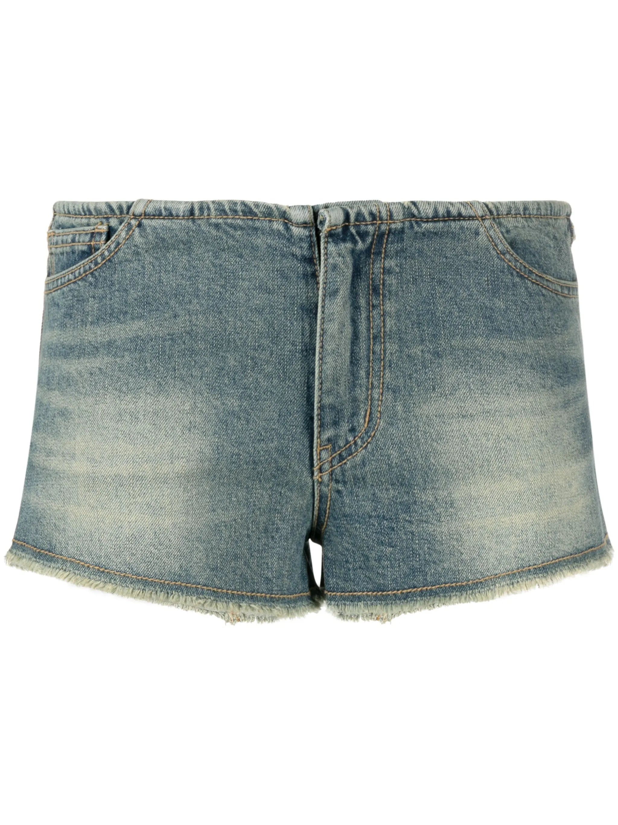 low-rise denim shorts