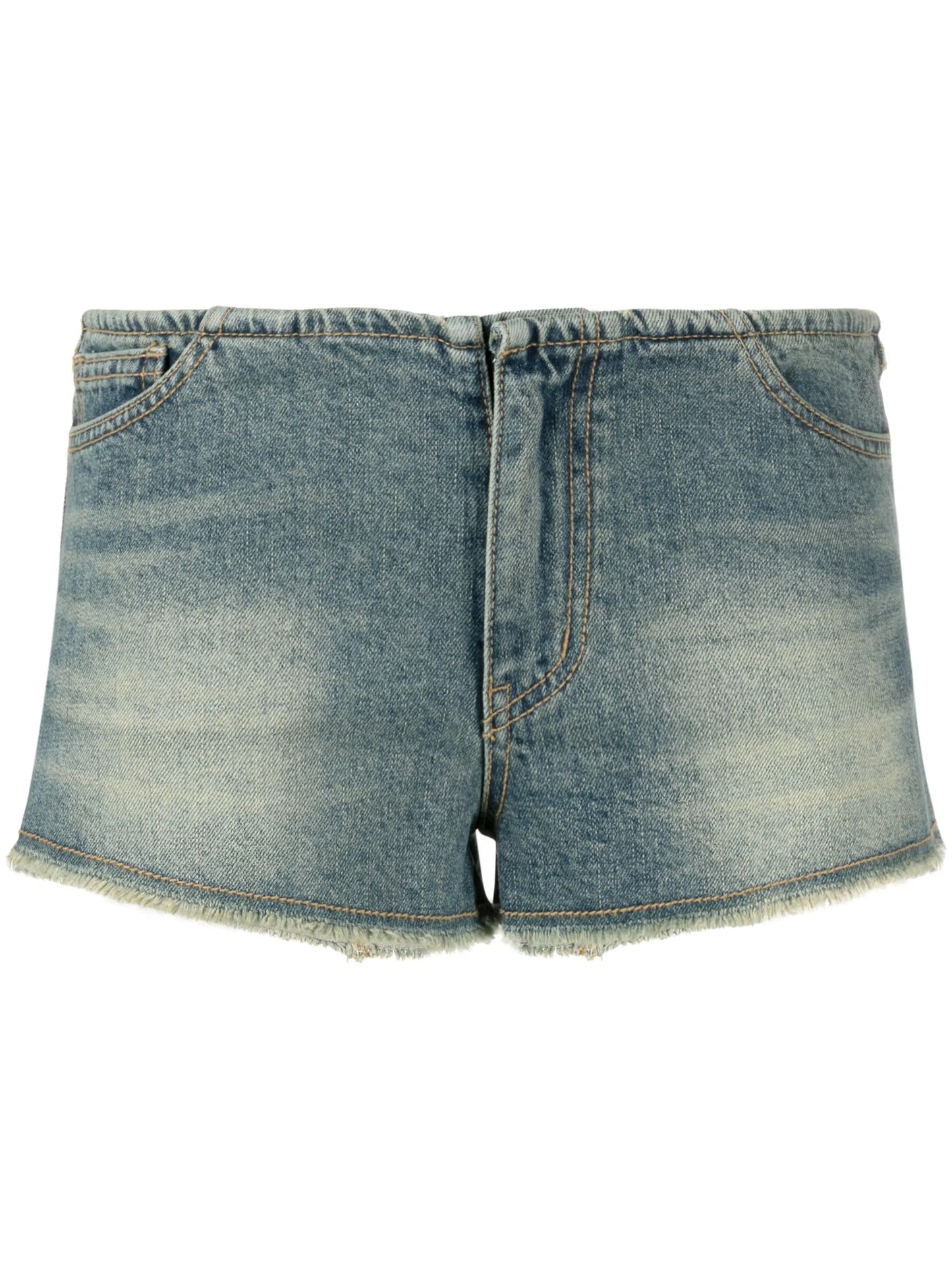 low-rise denim shorts
