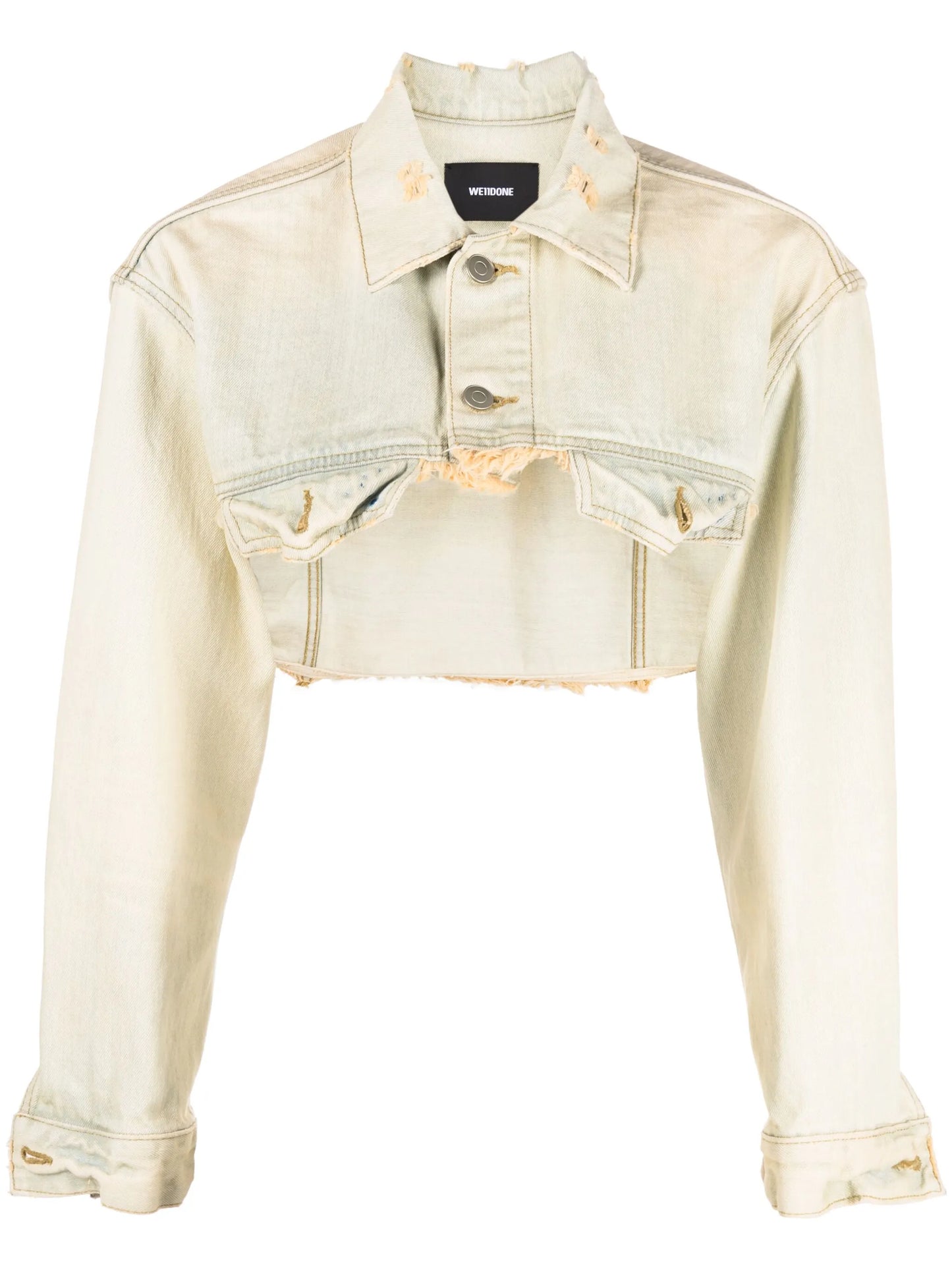 bleached cropped denim jacket