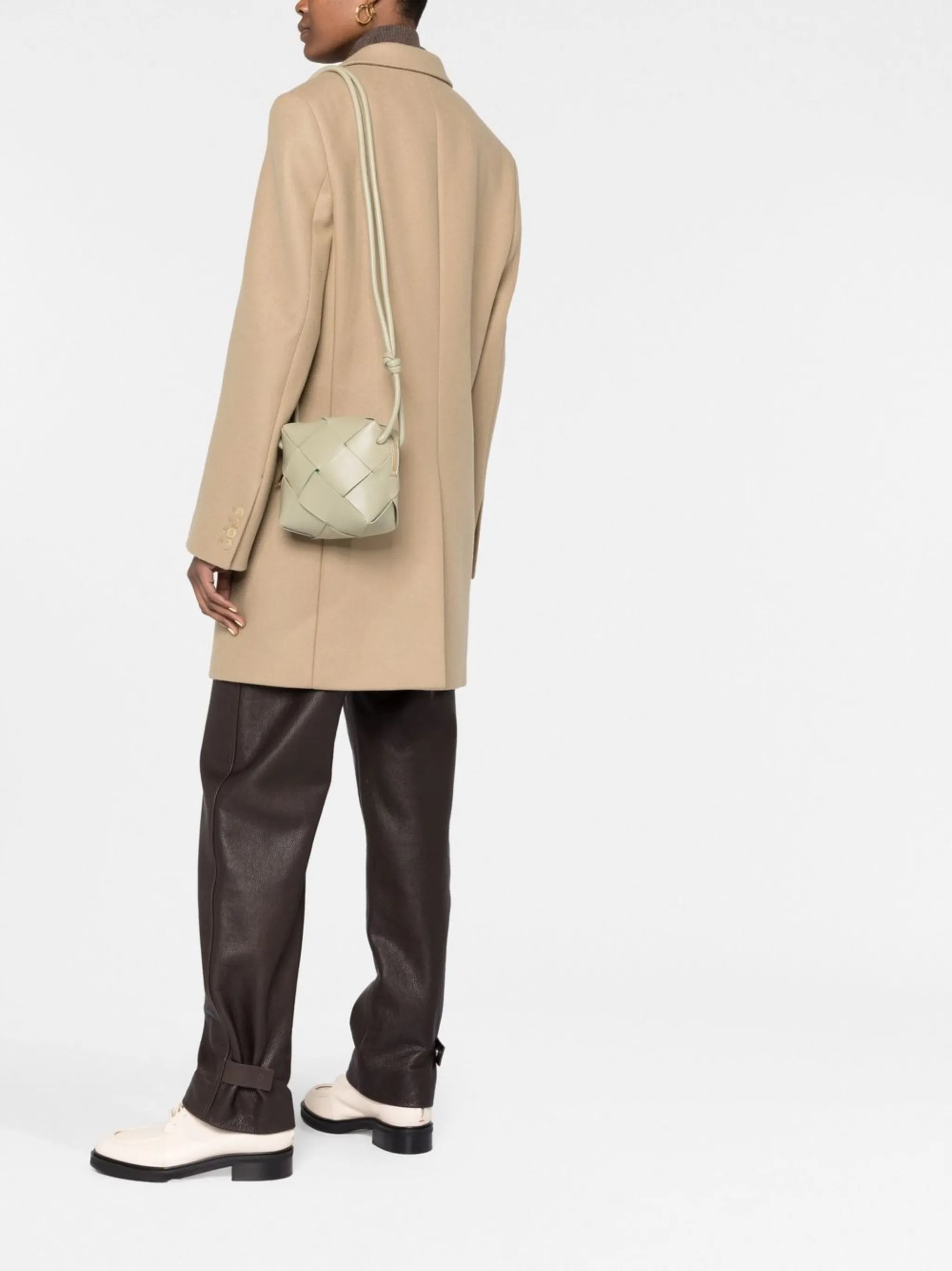 Loop leather cross body bag