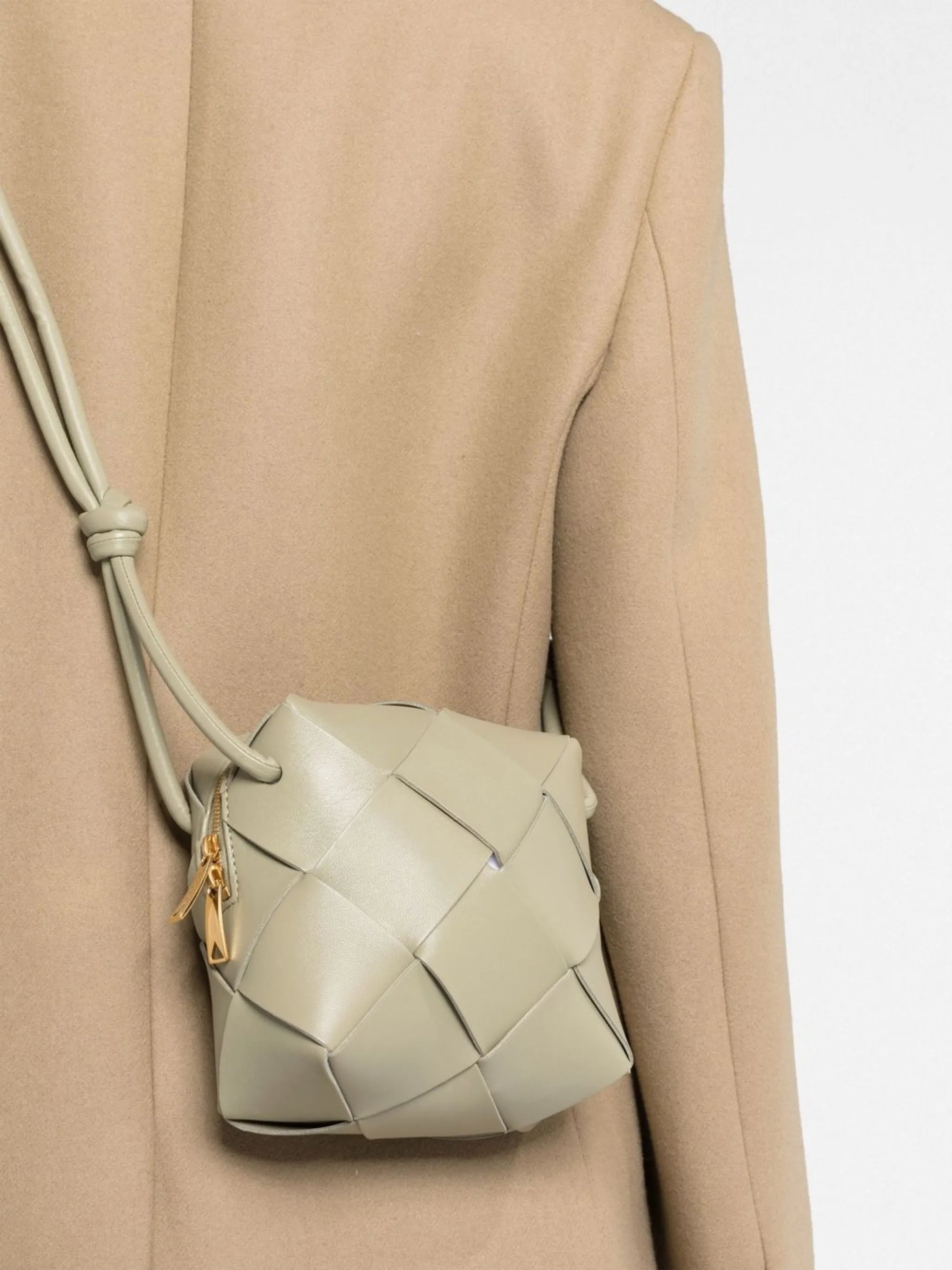 Loop leather cross body bag