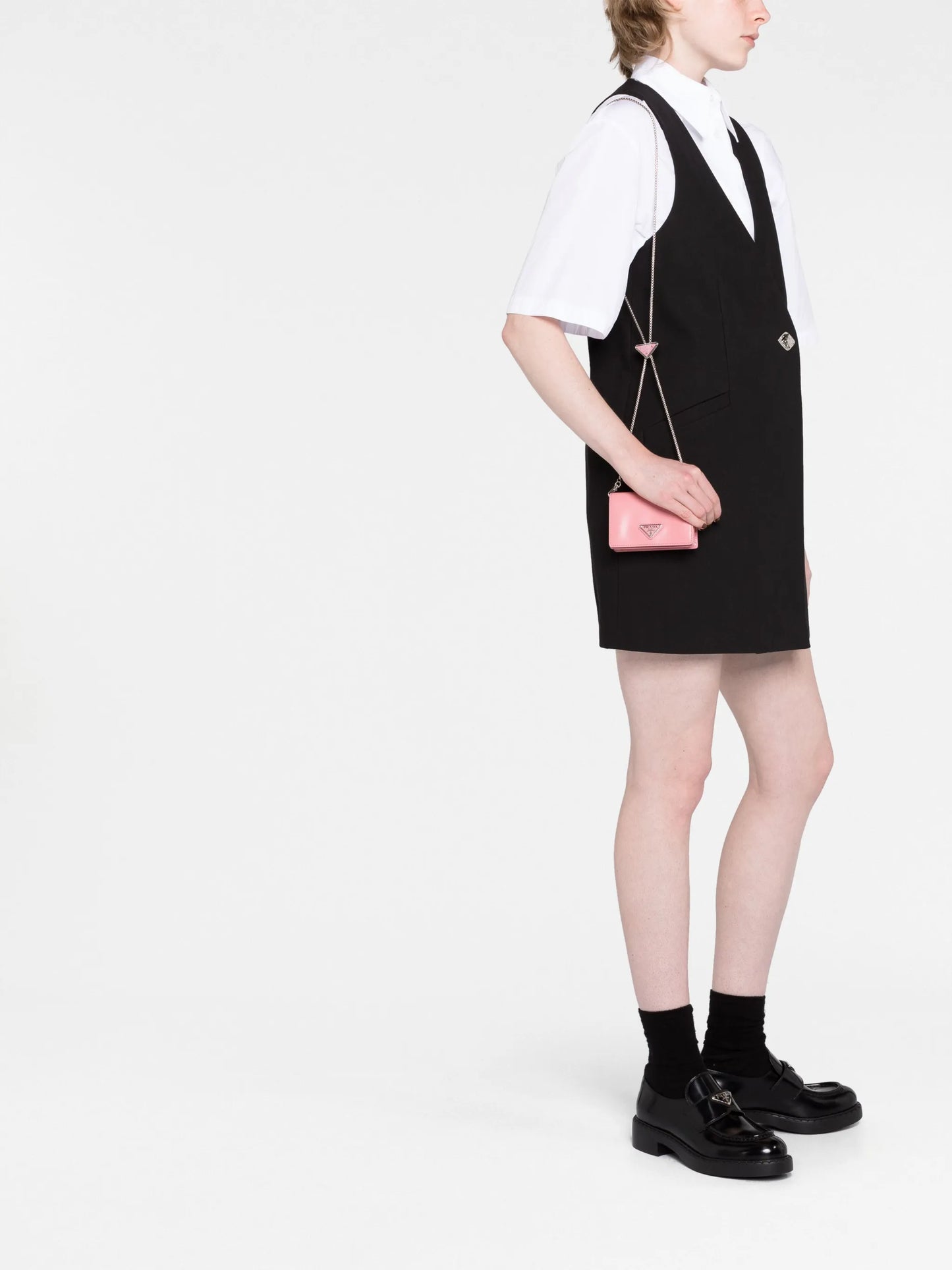 logo-plaque leather mini bag