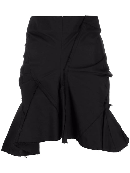 asymmetric ruffled skirt