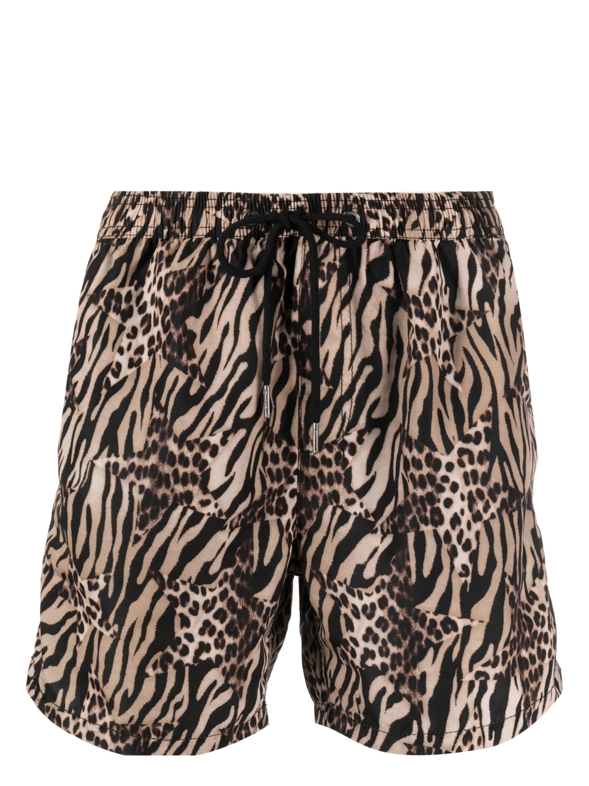 Zoo Burner animal-print elasticated shorts