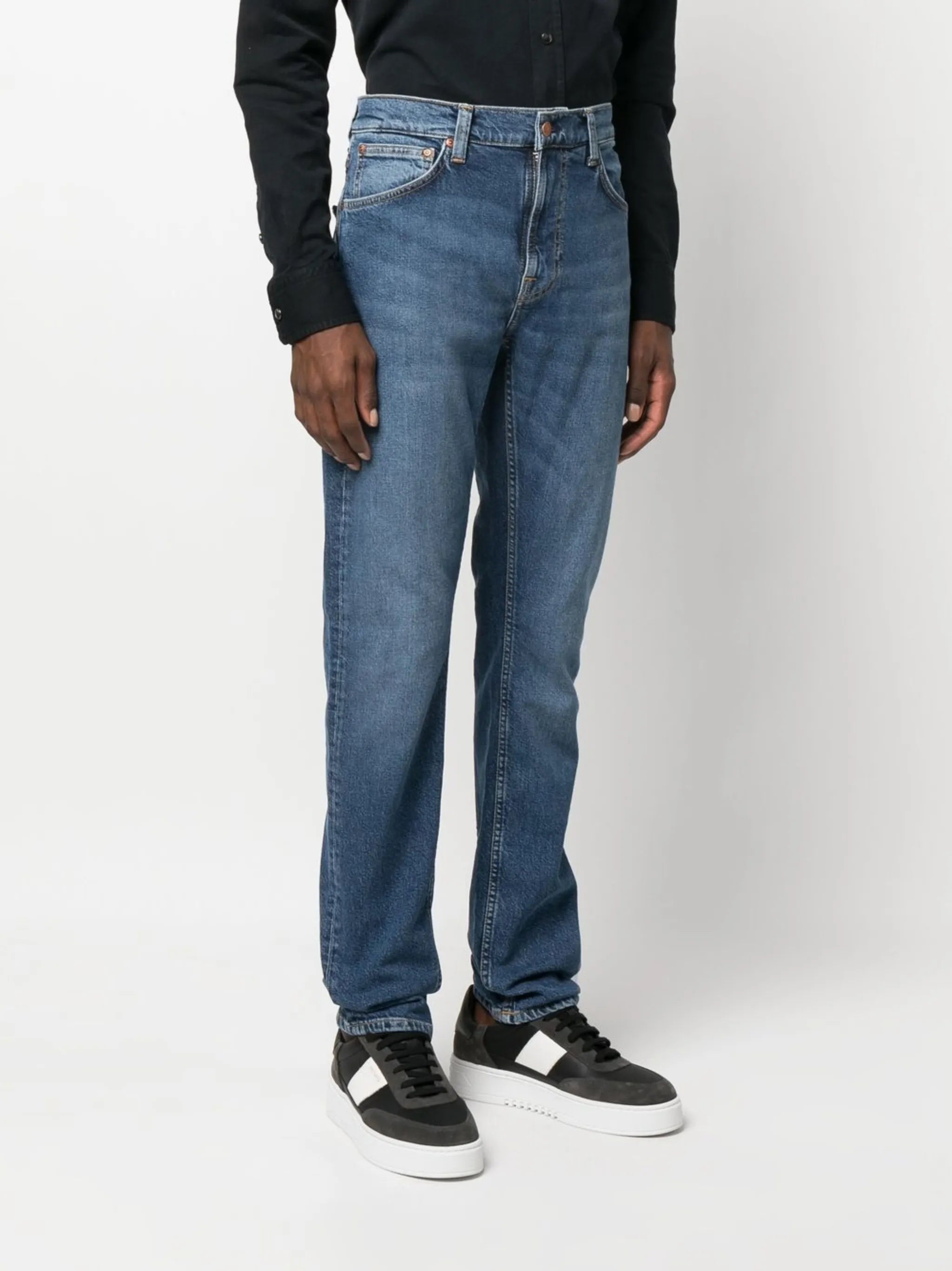 straight-leg jeans