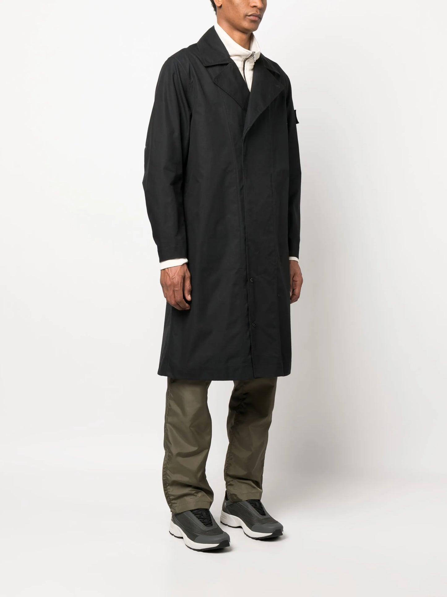 Ghost Compass-patch parka coat