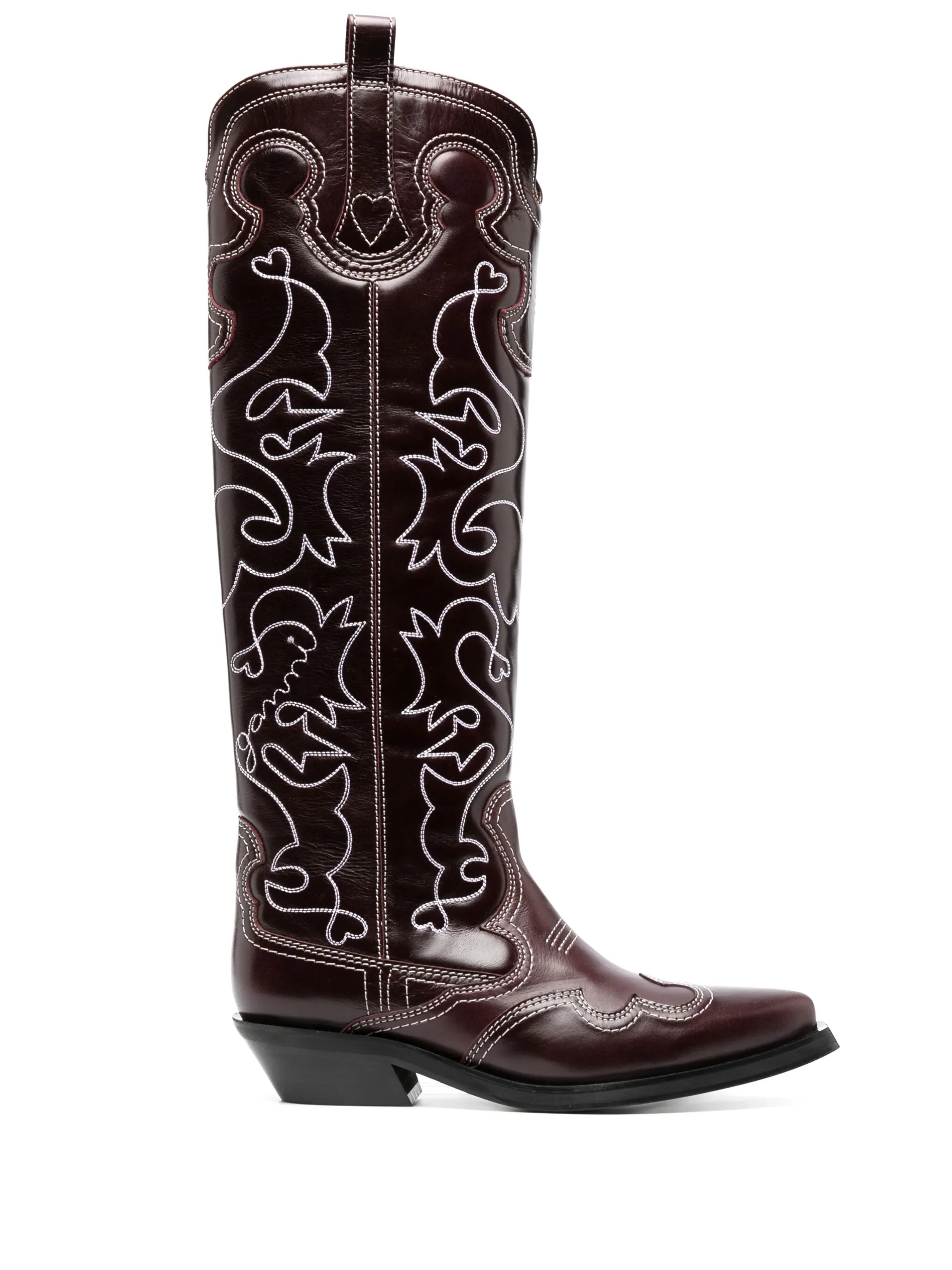40mm knee-high western boots