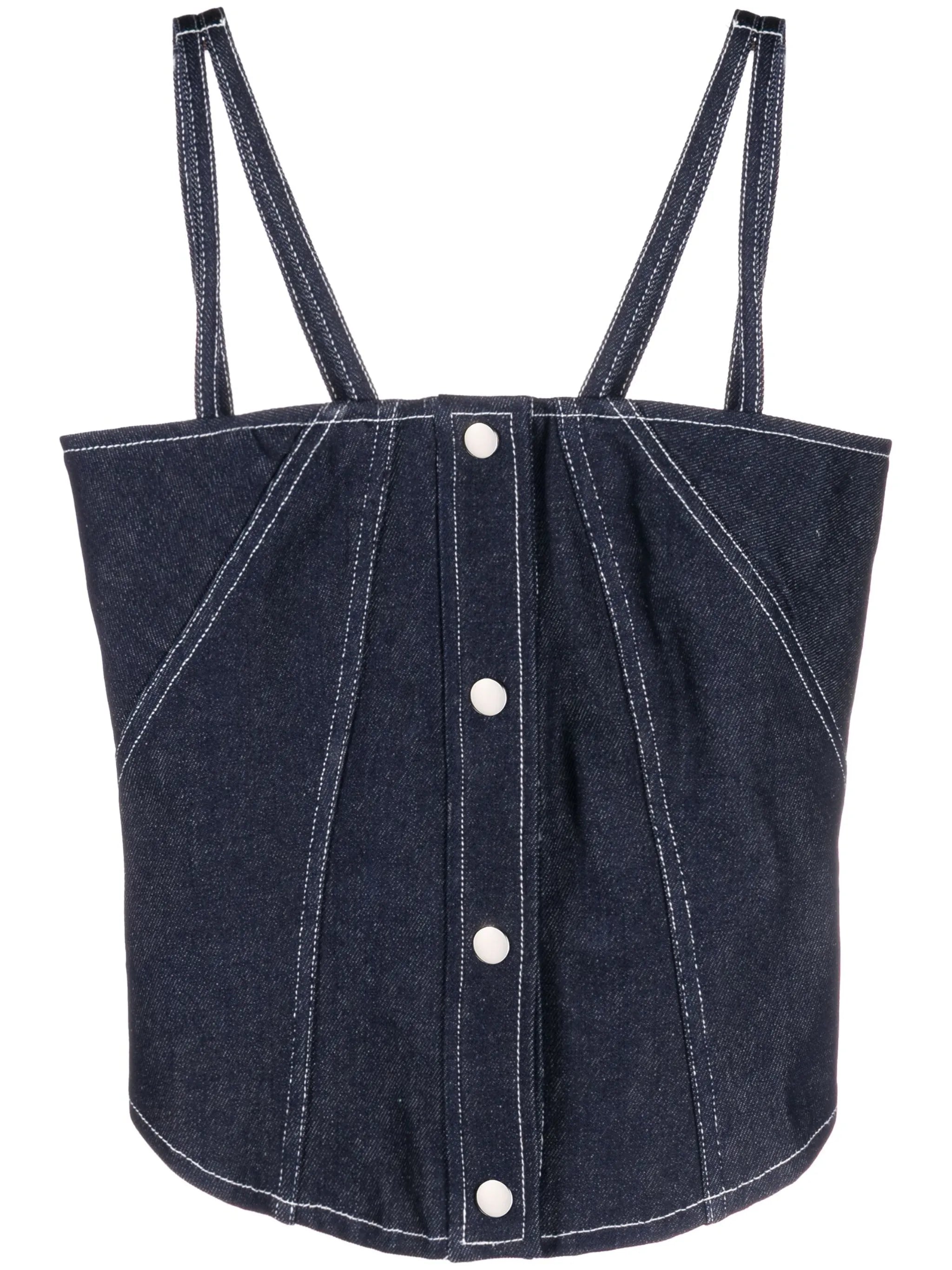 Sleeveless denim top