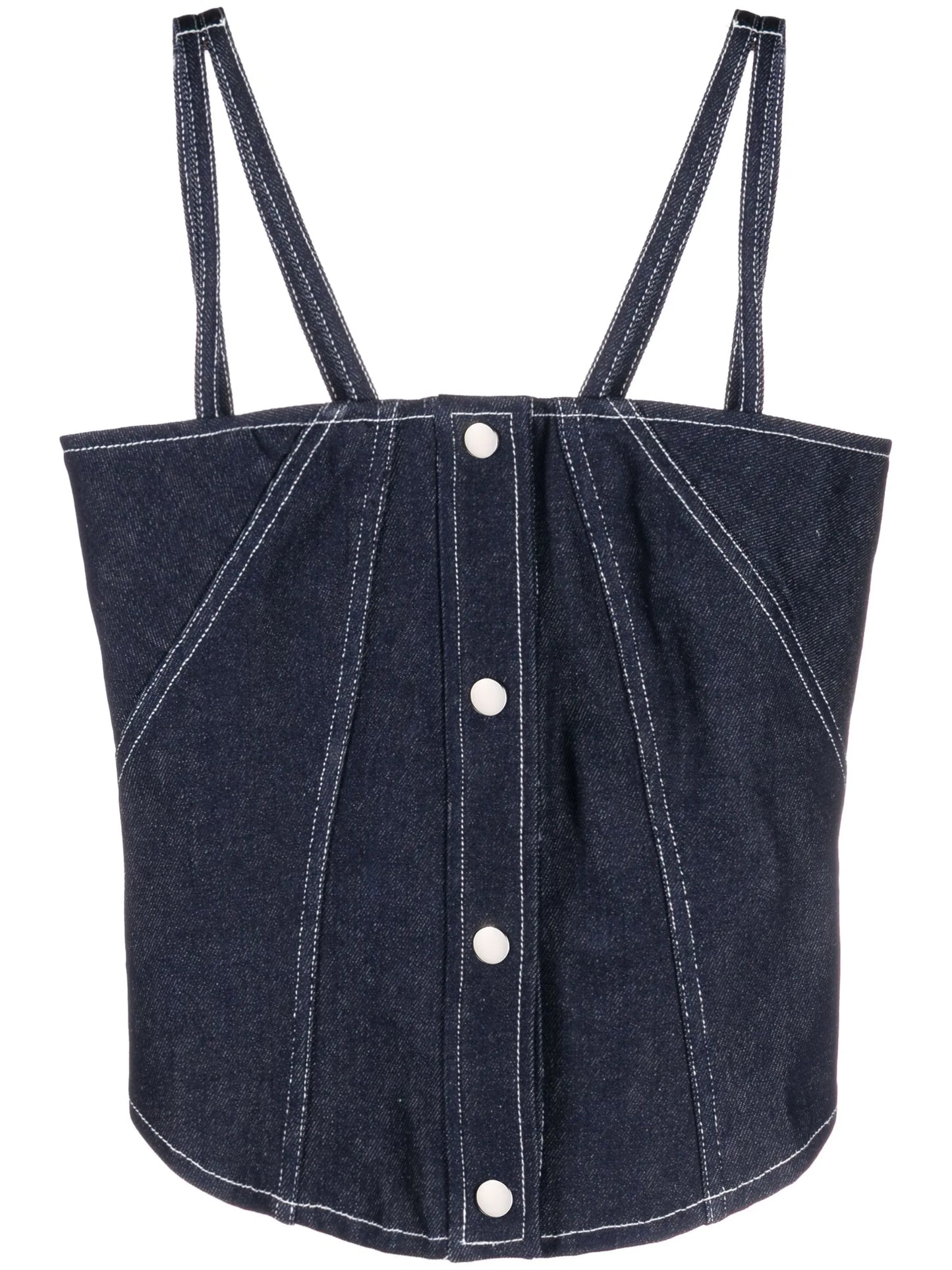 Sleeveless denim top