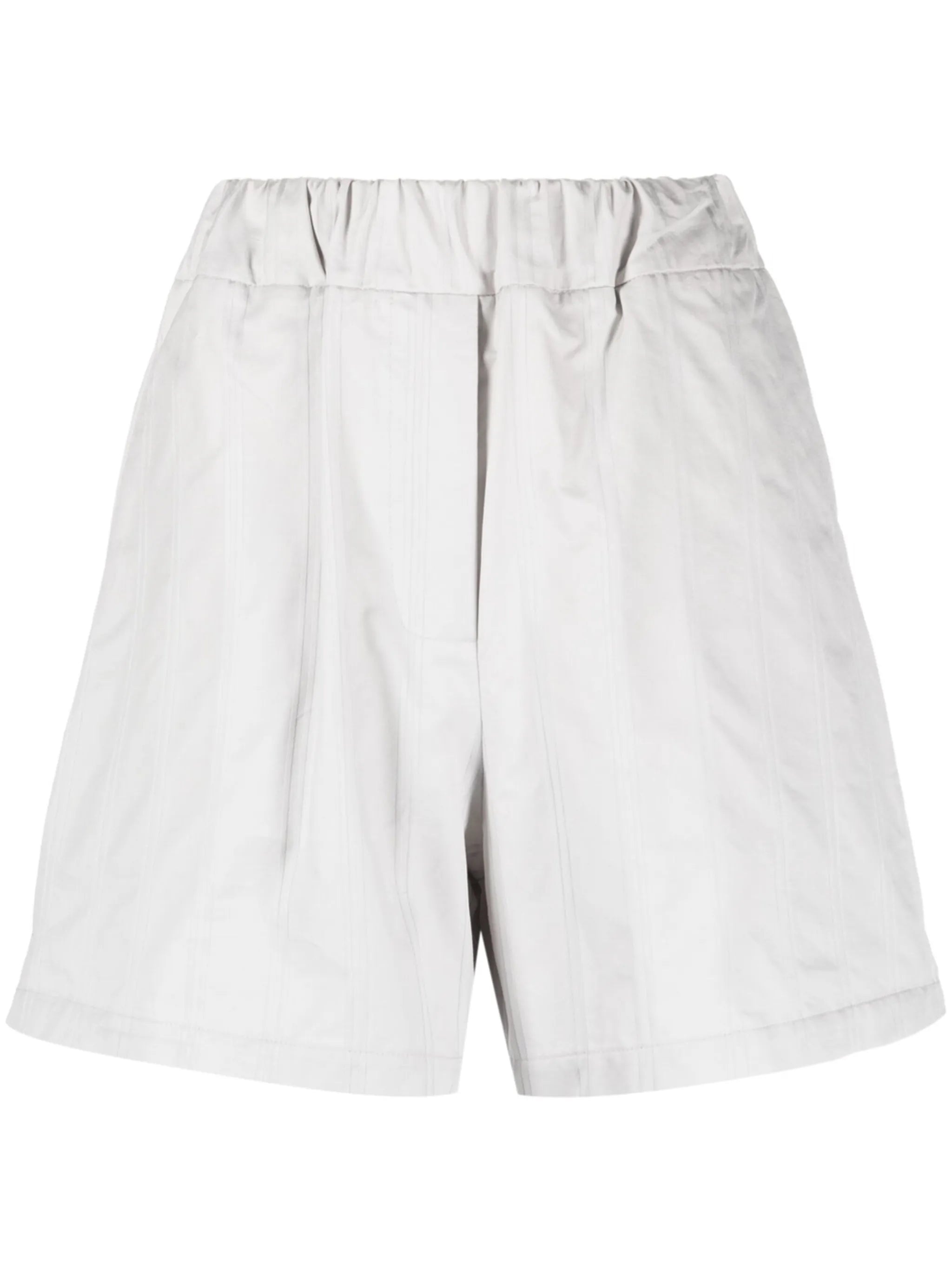 elasticated-waistband cotton shorts