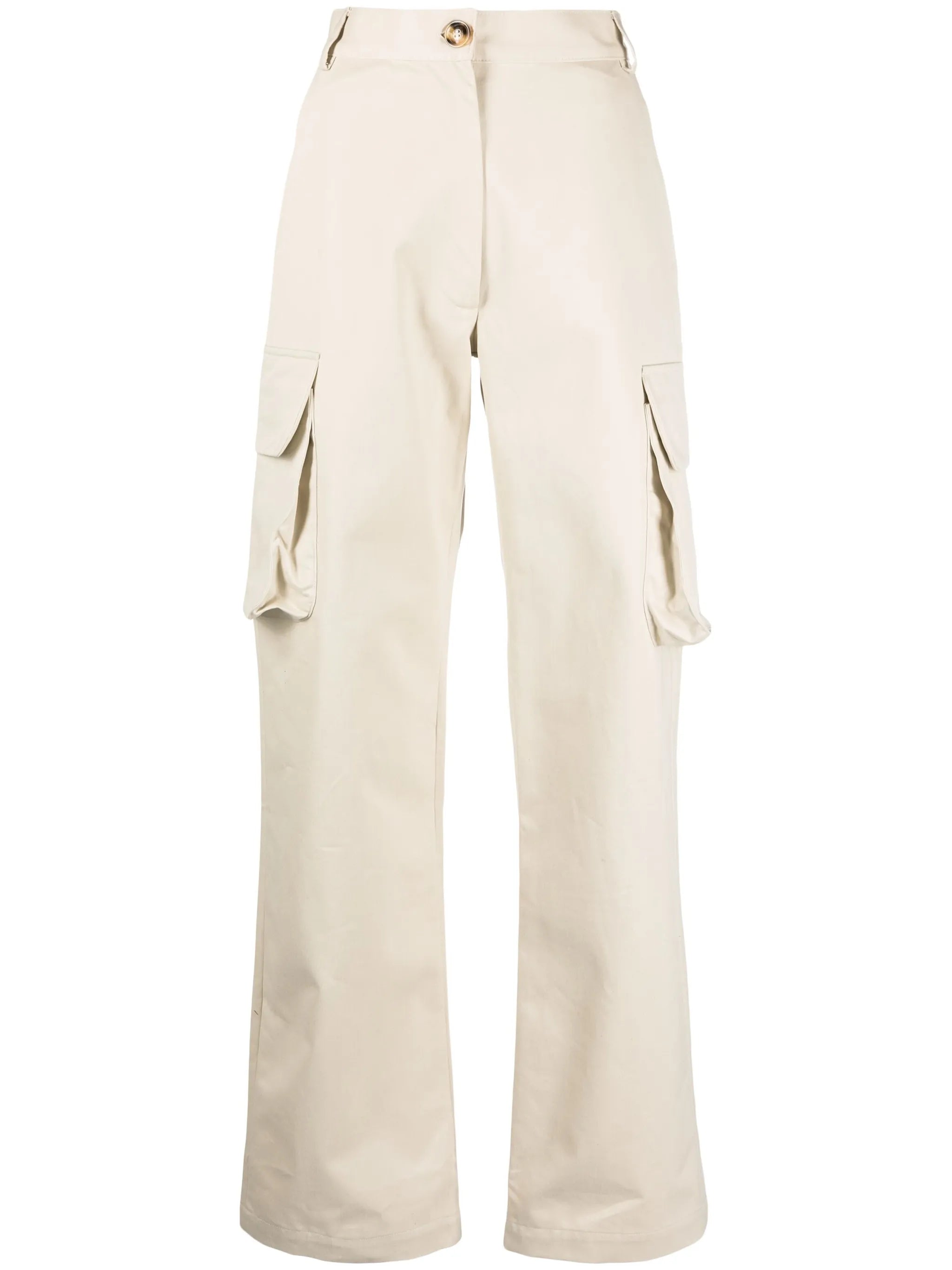 high-waisted cargo trousers