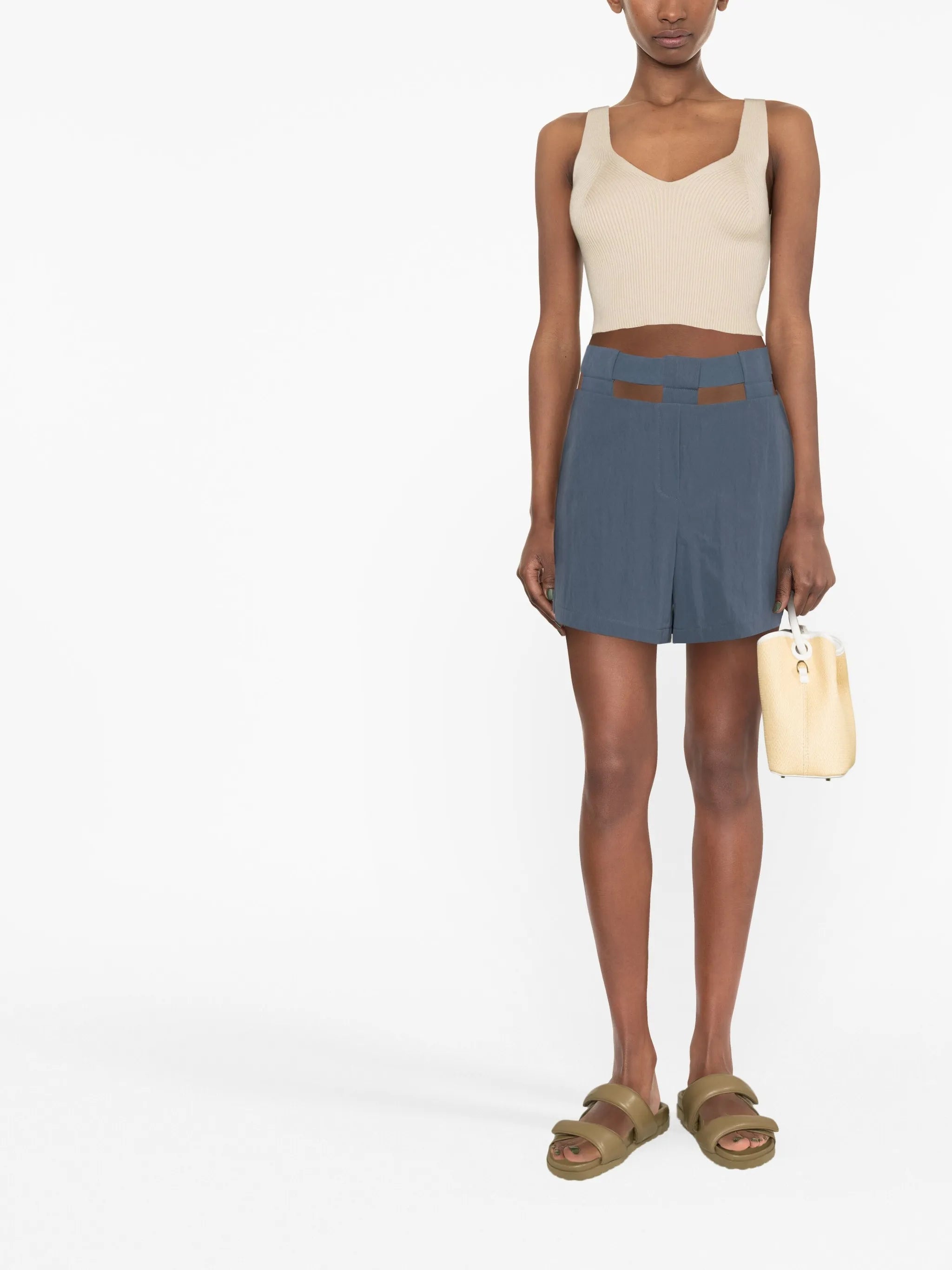 cut-out design shorts