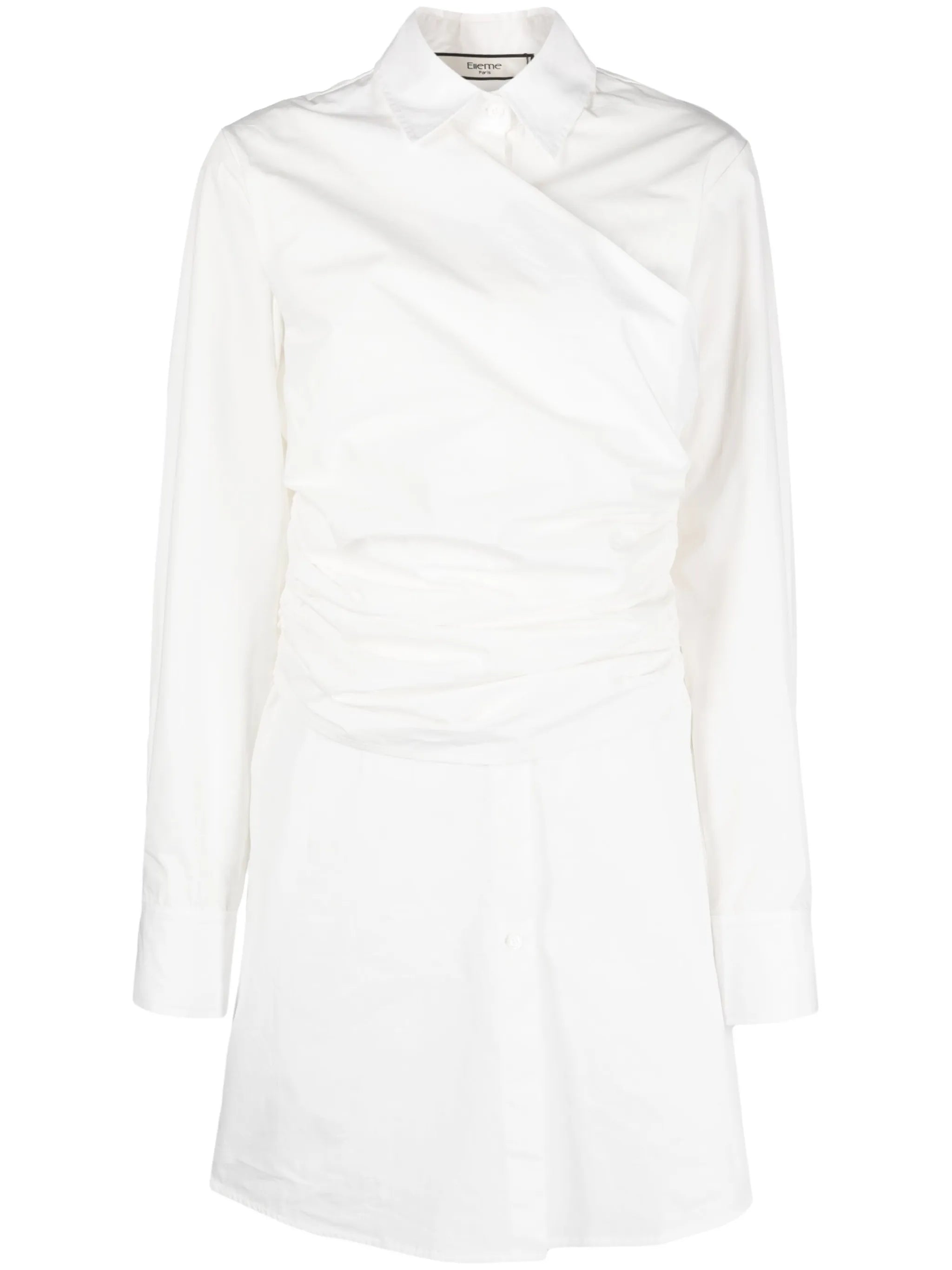 wrap-design cotton dress