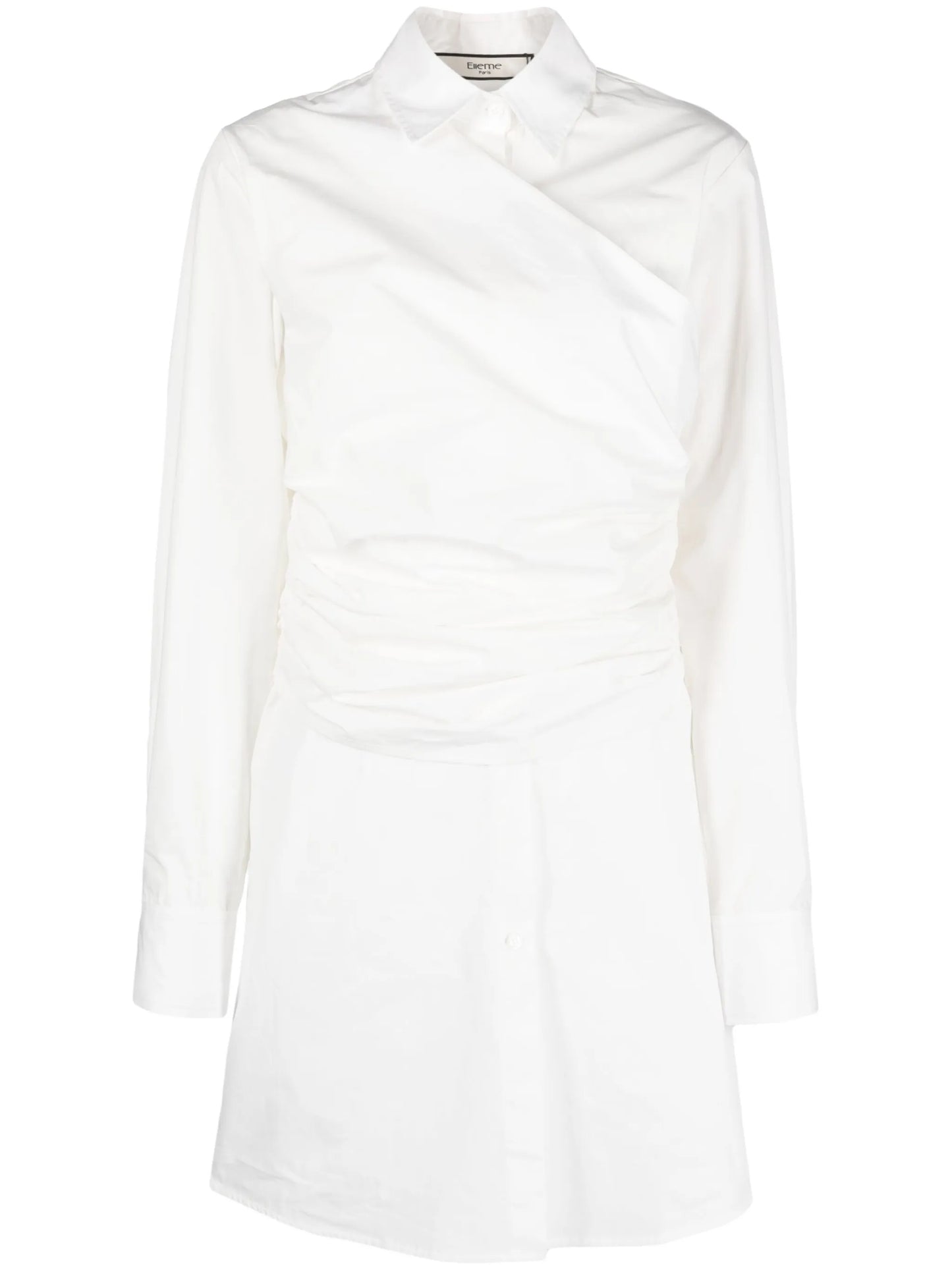 wrap-design cotton dress