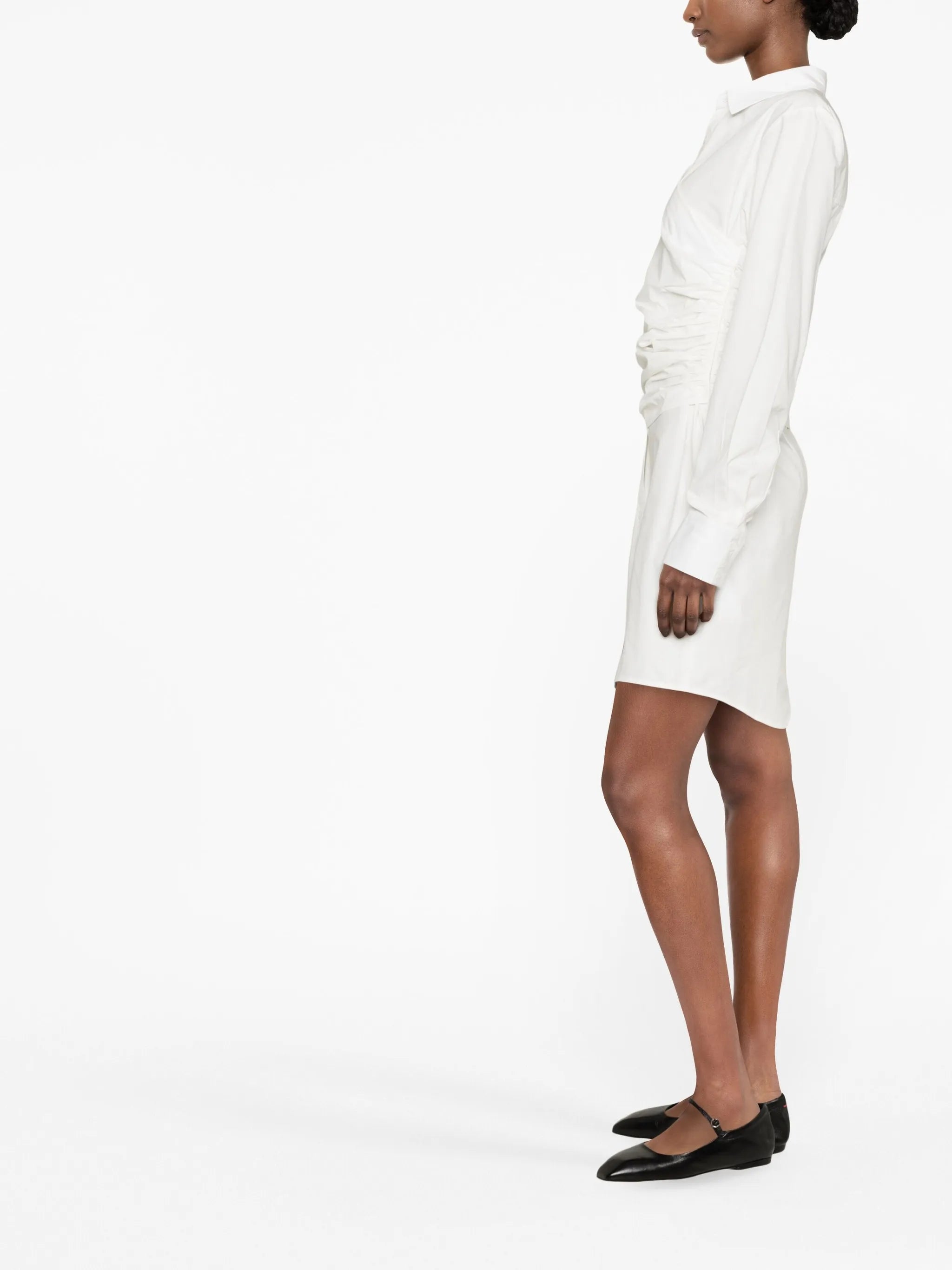 wrap-design cotton dress