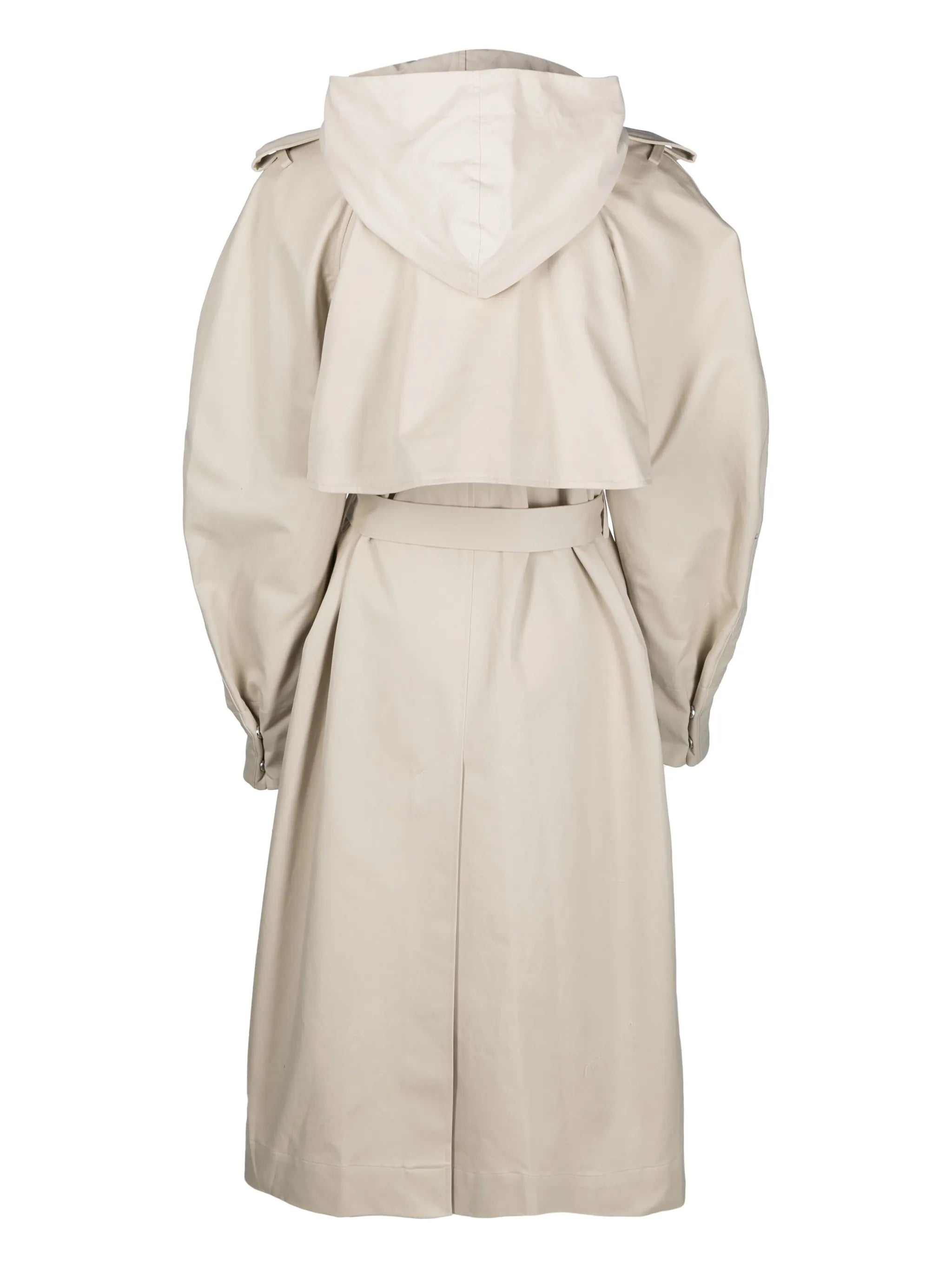 hooded trench coat