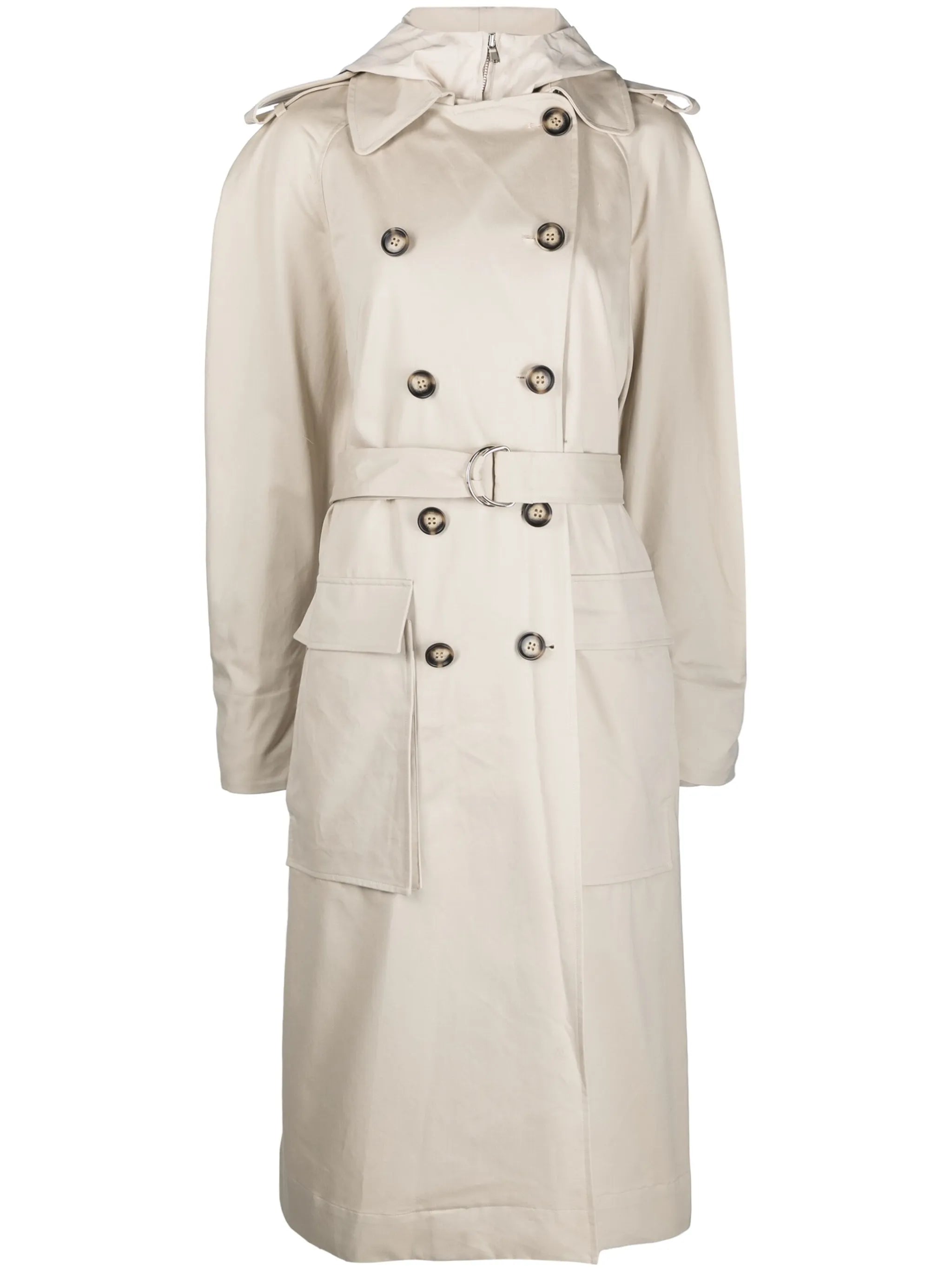 hooded trench coat
