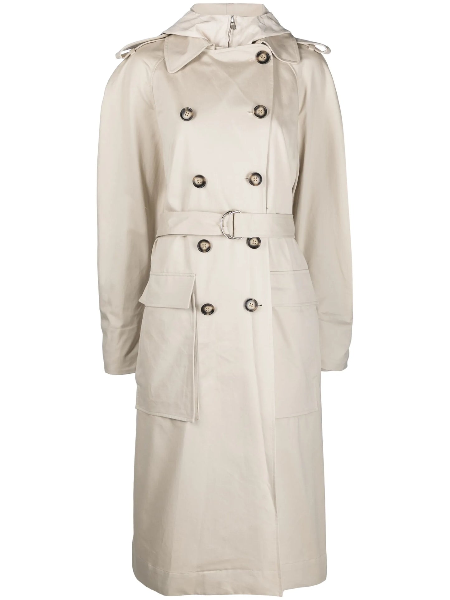 hooded trench coat