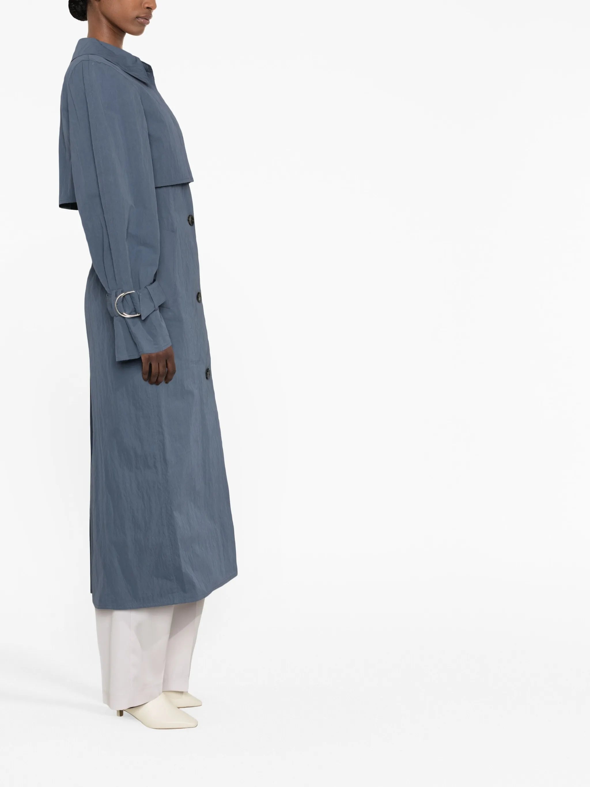 single-breasted detachable trenchcoat