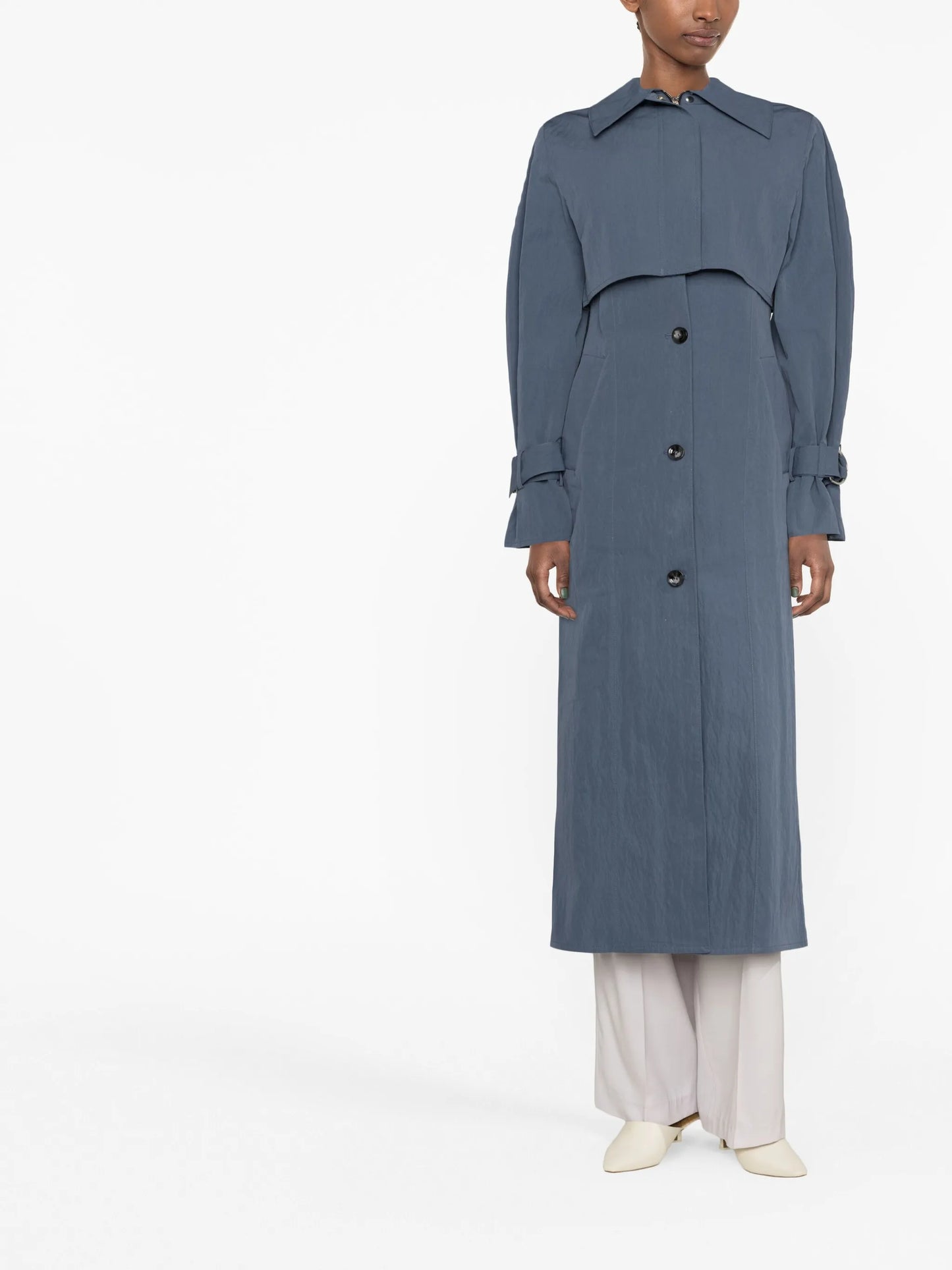 single-breasted detachable trenchcoat