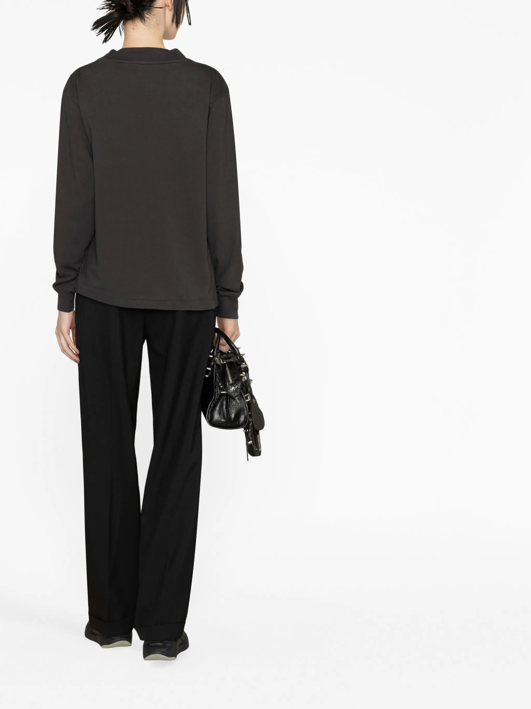 graphic-print long-sleeve top