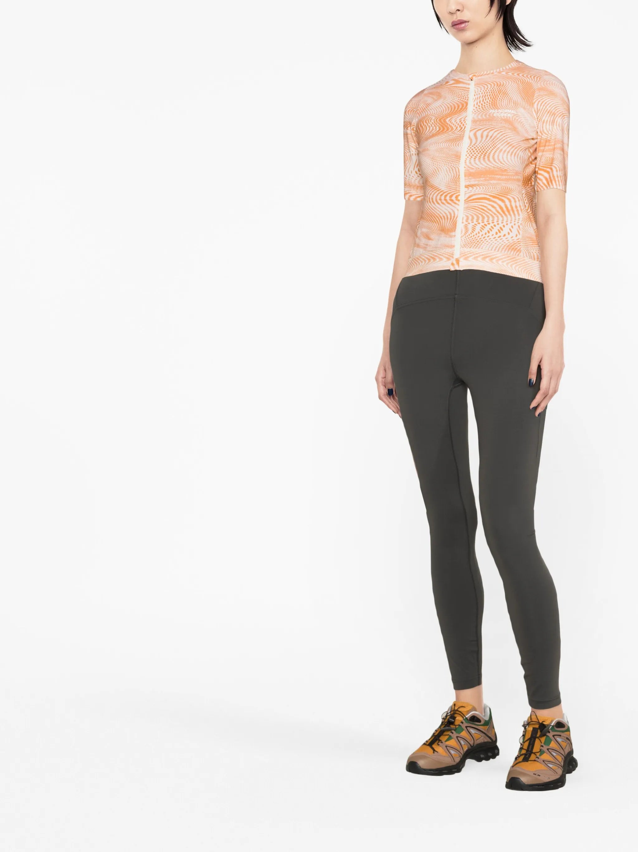 wave zip-up performance top