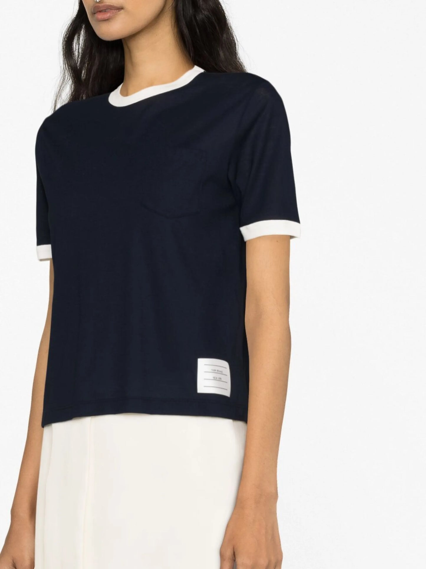 logo-patch cotton T-shirt