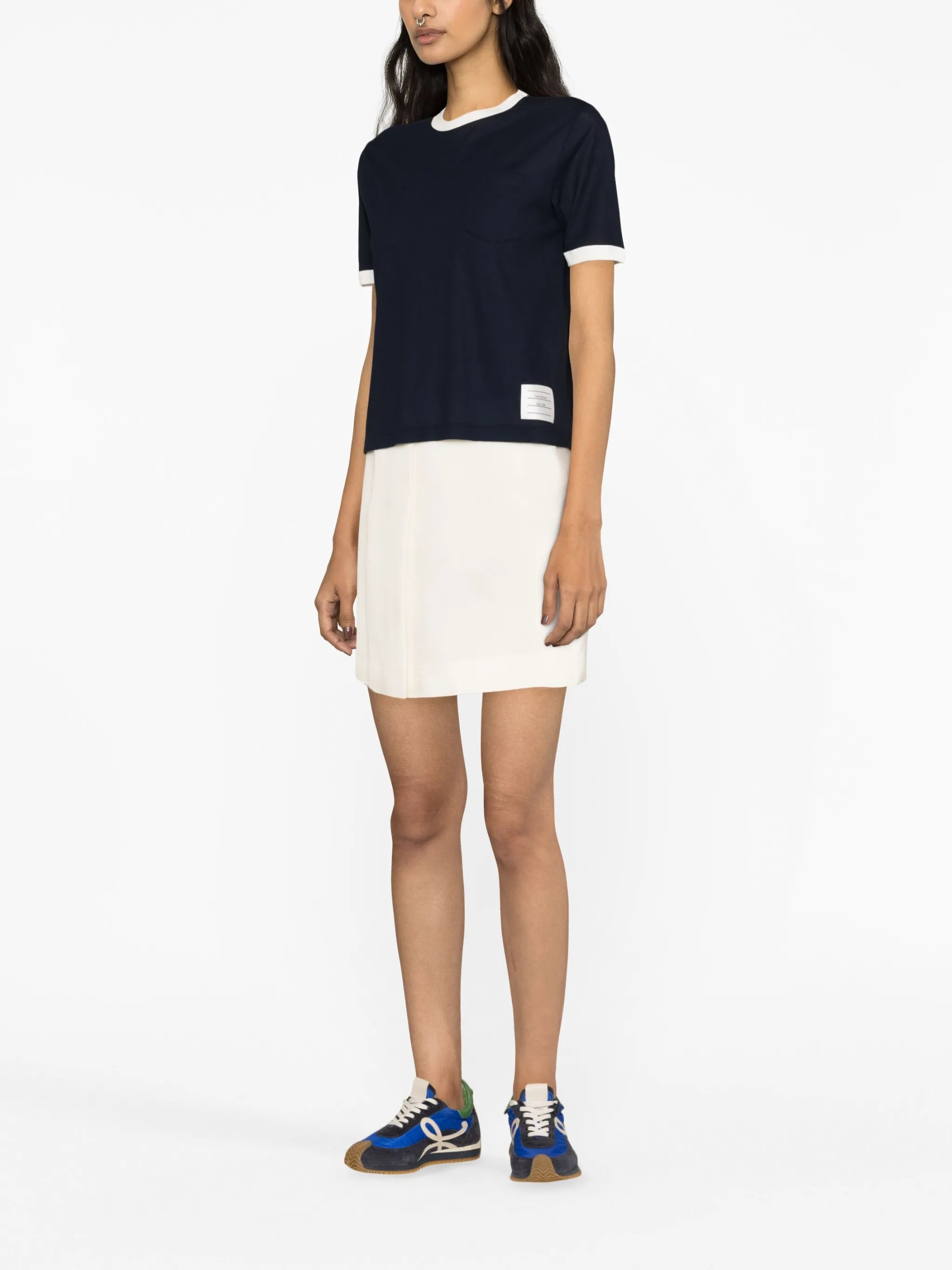 logo-patch cotton T-shirt