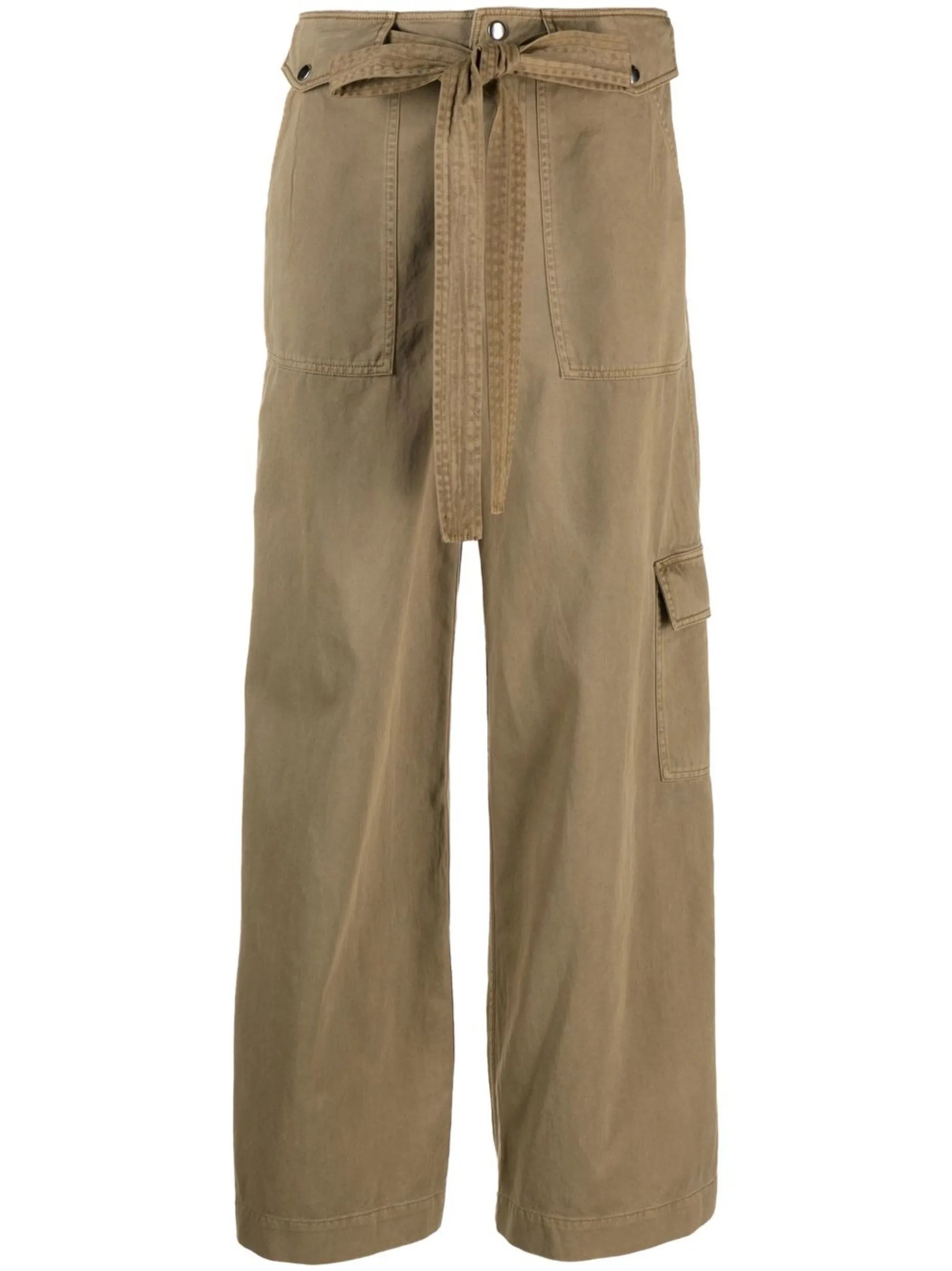 Rosemary belted cotton trousers