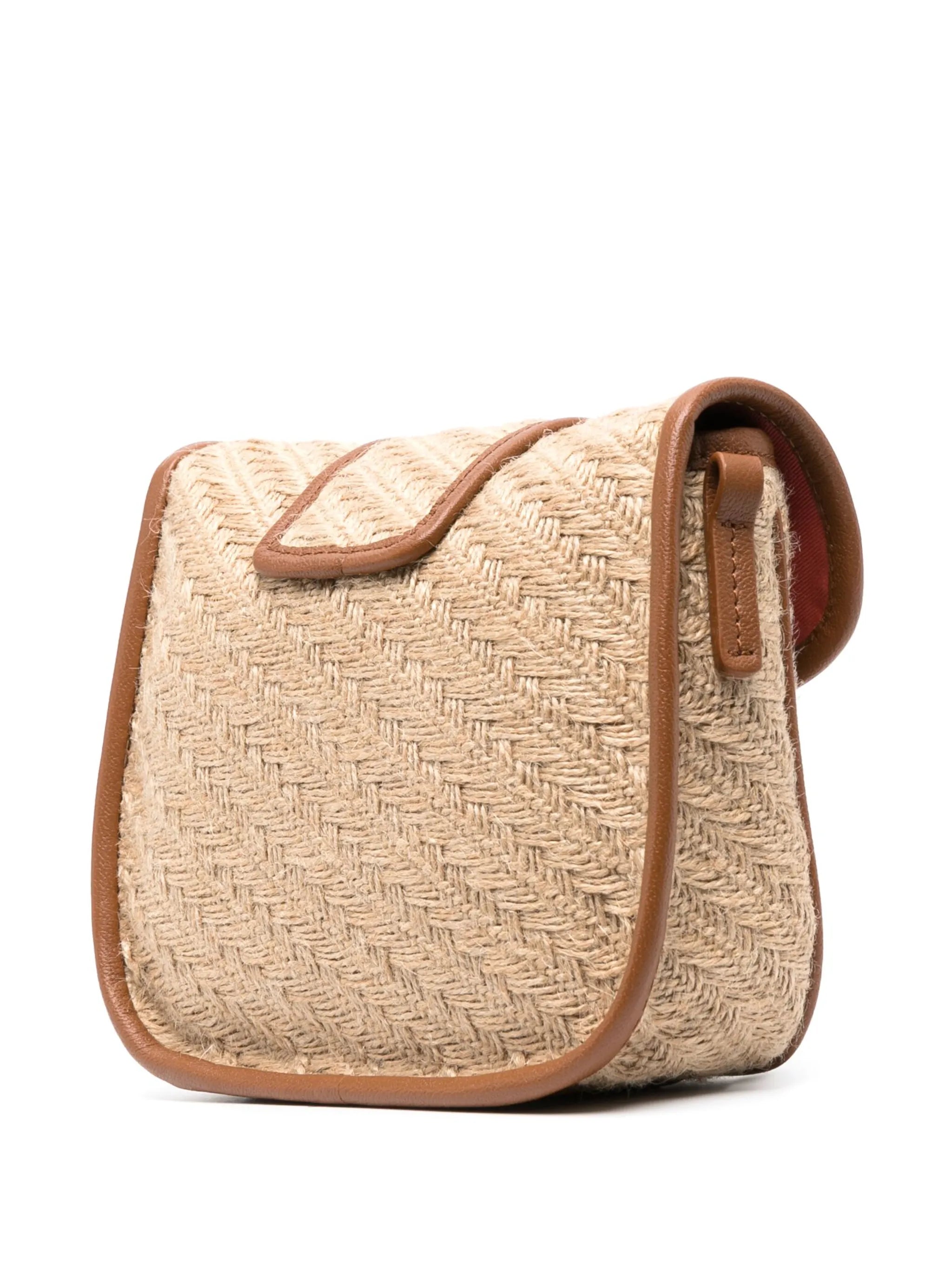 Saddie engraved-logo crossbody bag