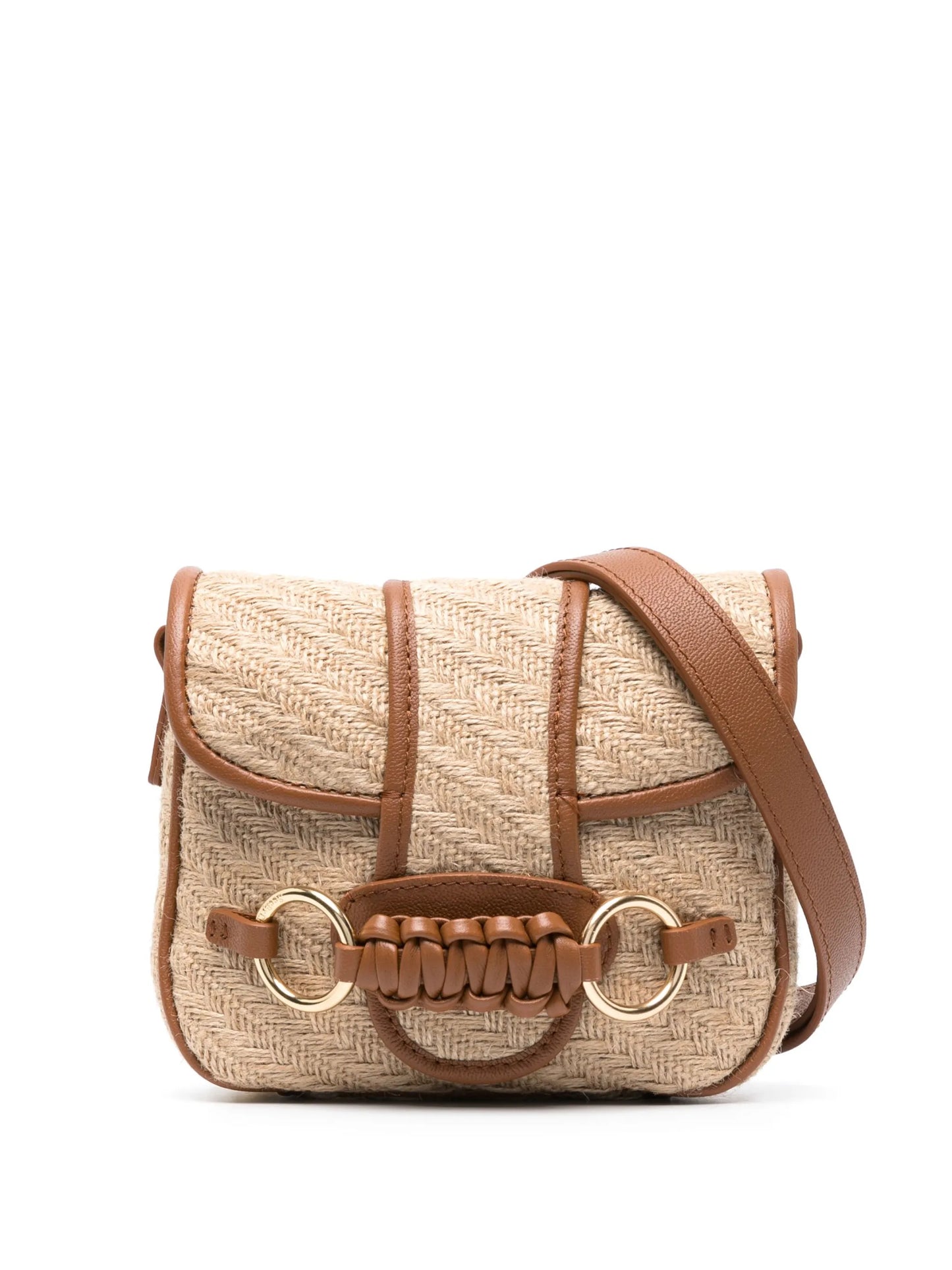 Saddie engraved-logo crossbody bag