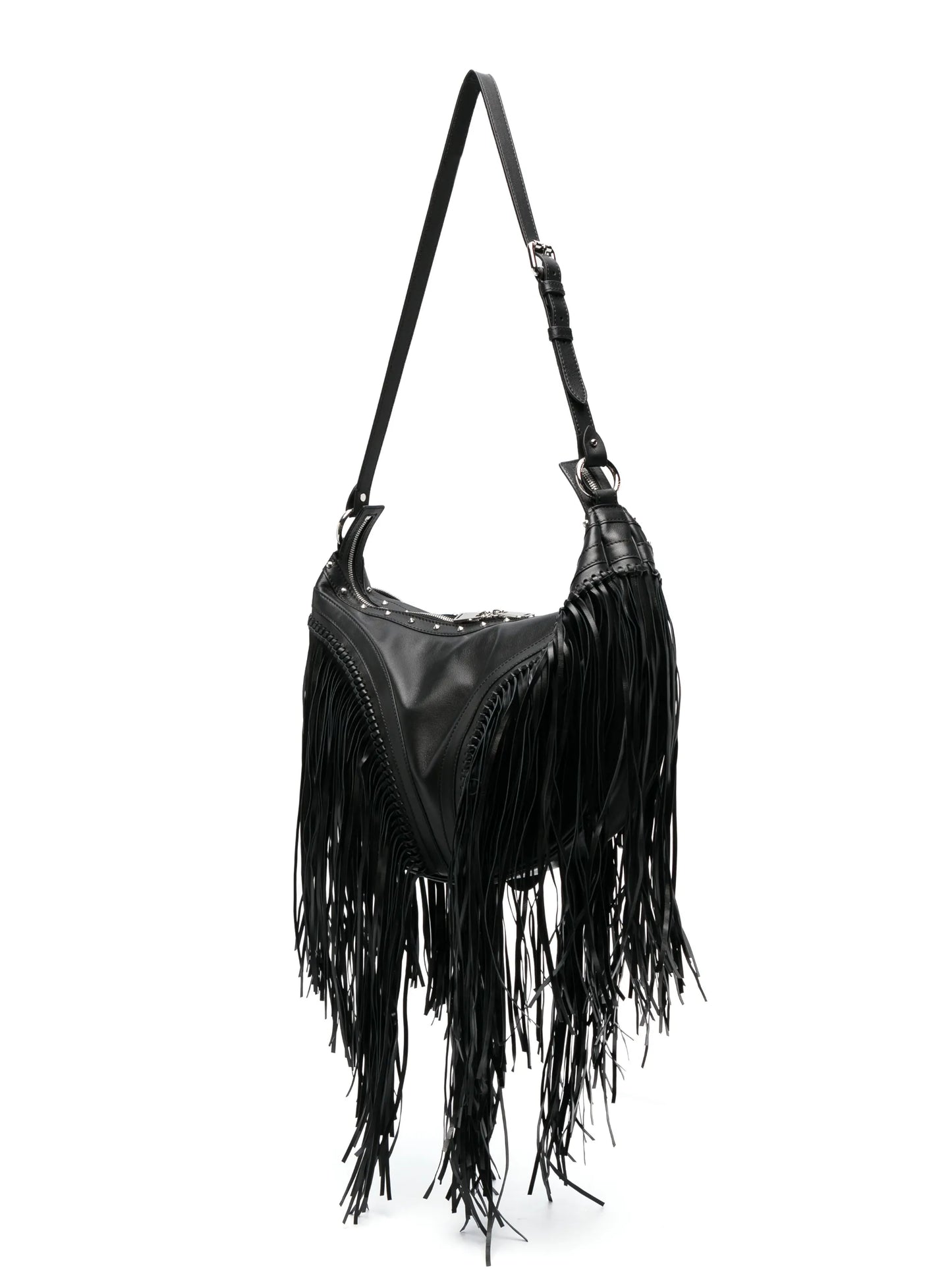 Repeat fringed shoulder bag