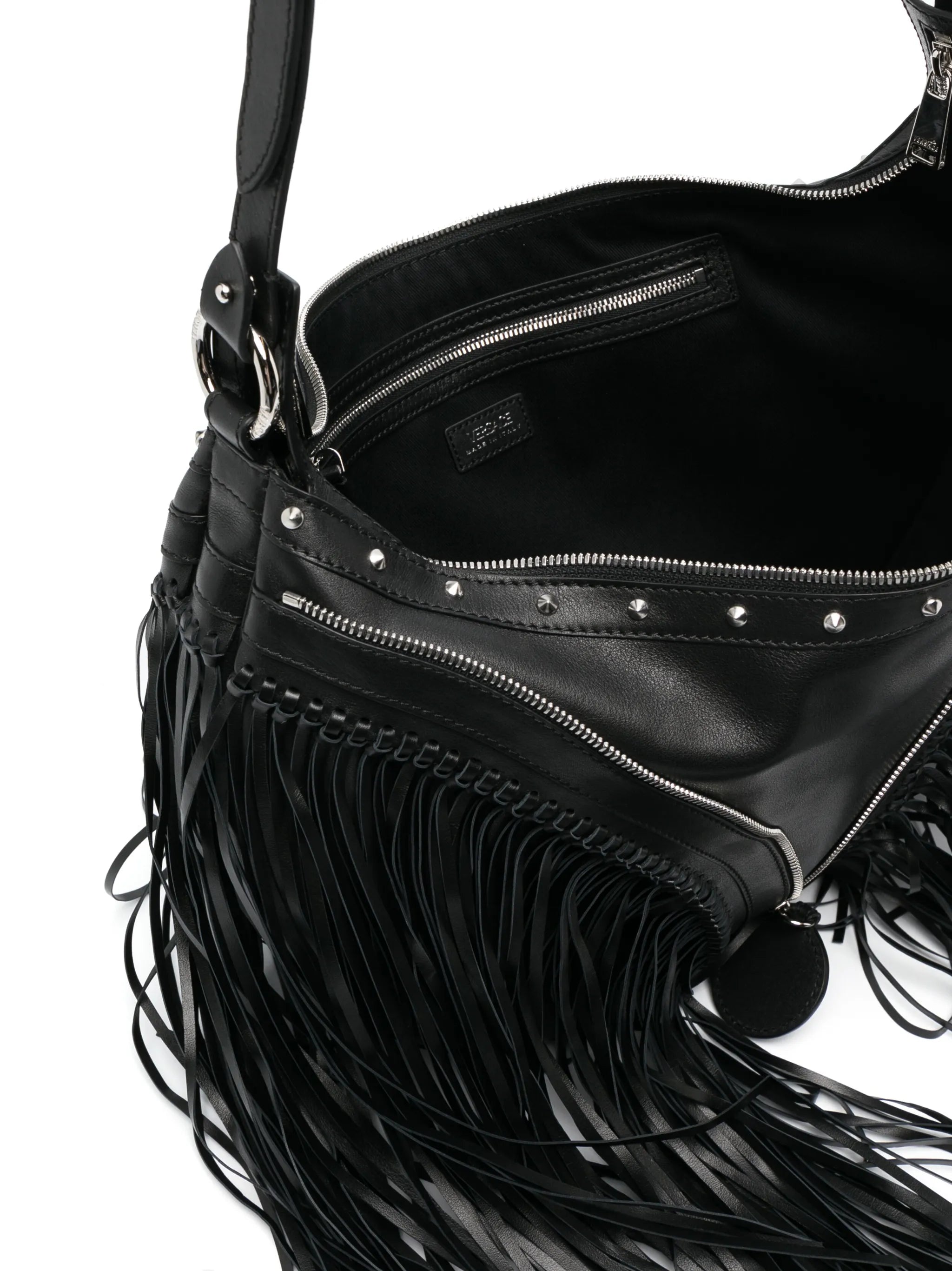 Repeat fringed shoulder bag