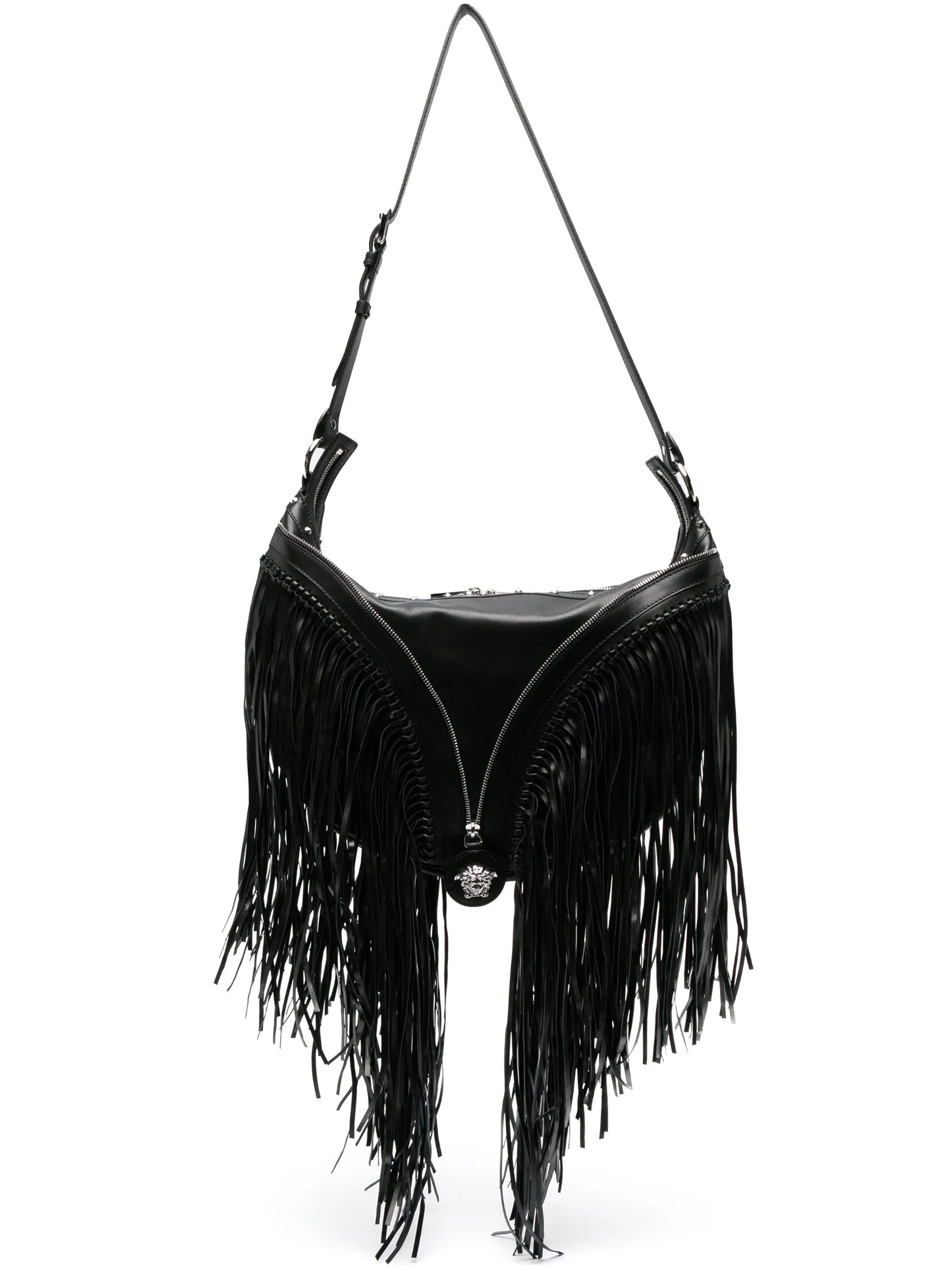 Repeat fringed shoulder bag